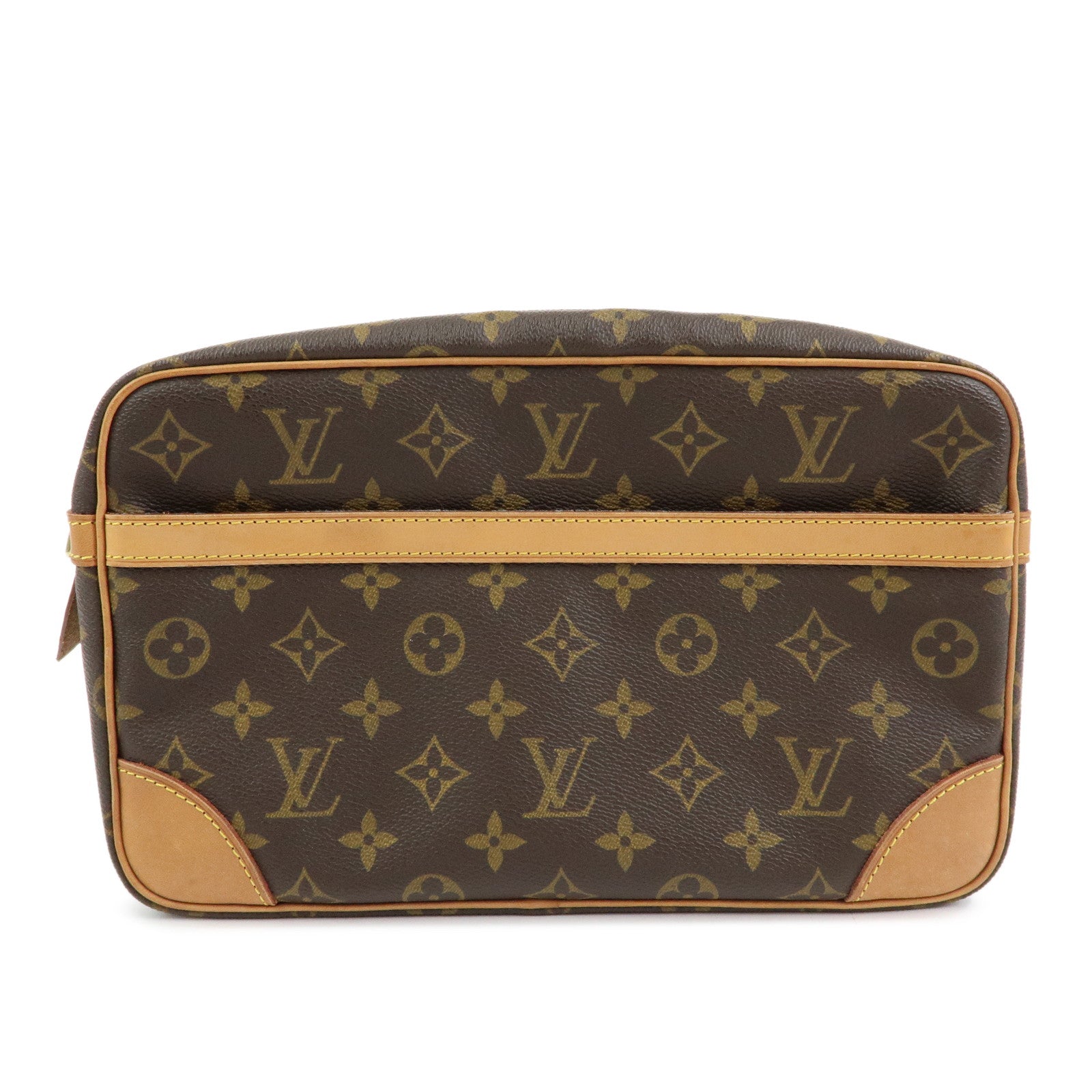 Louis Vuitton Monogram Compiegne 28 Pouch Clutch Bag Brown M51845
