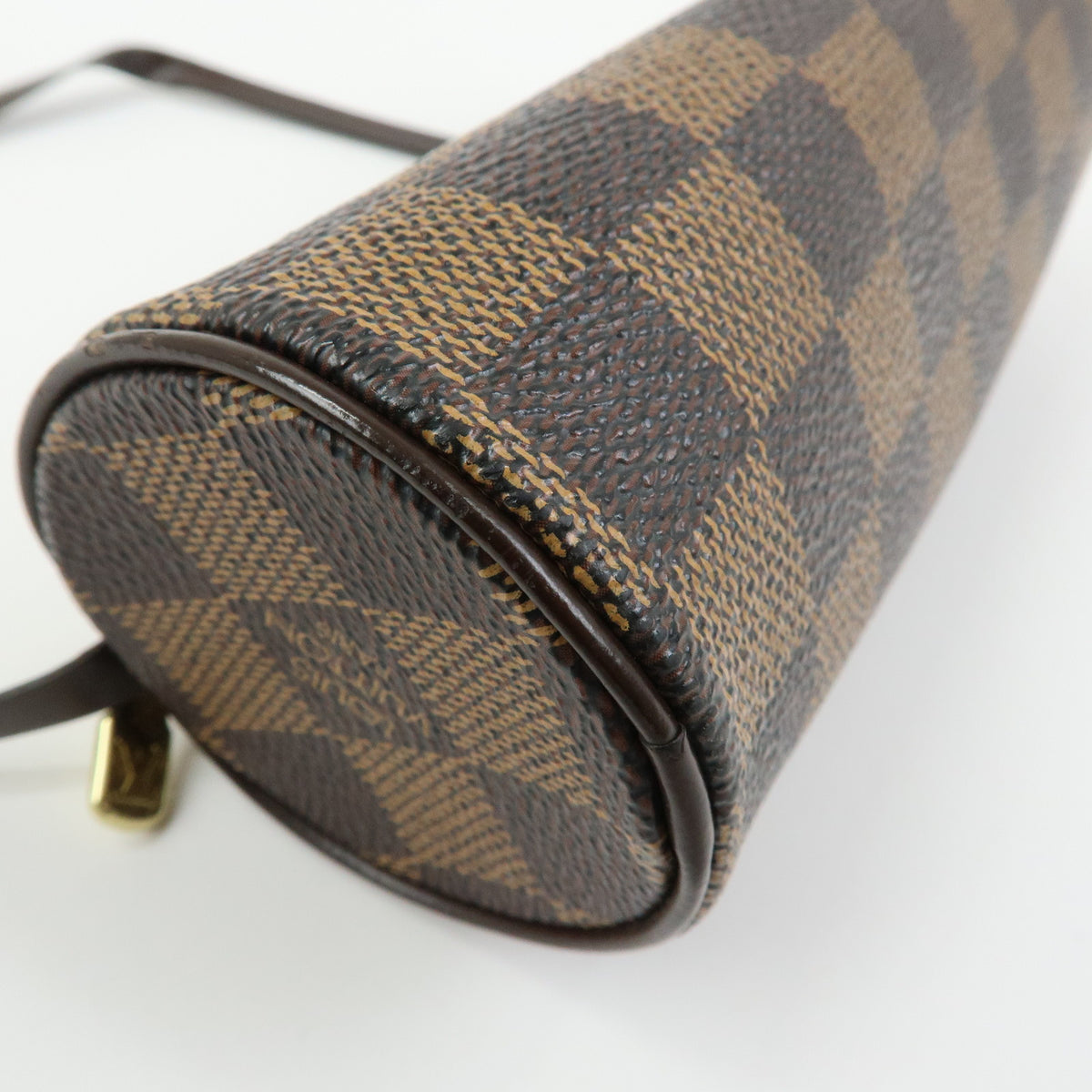Louis Vuitton Damier Canvas Leather Mini Pouch for Papillon Bag Brown