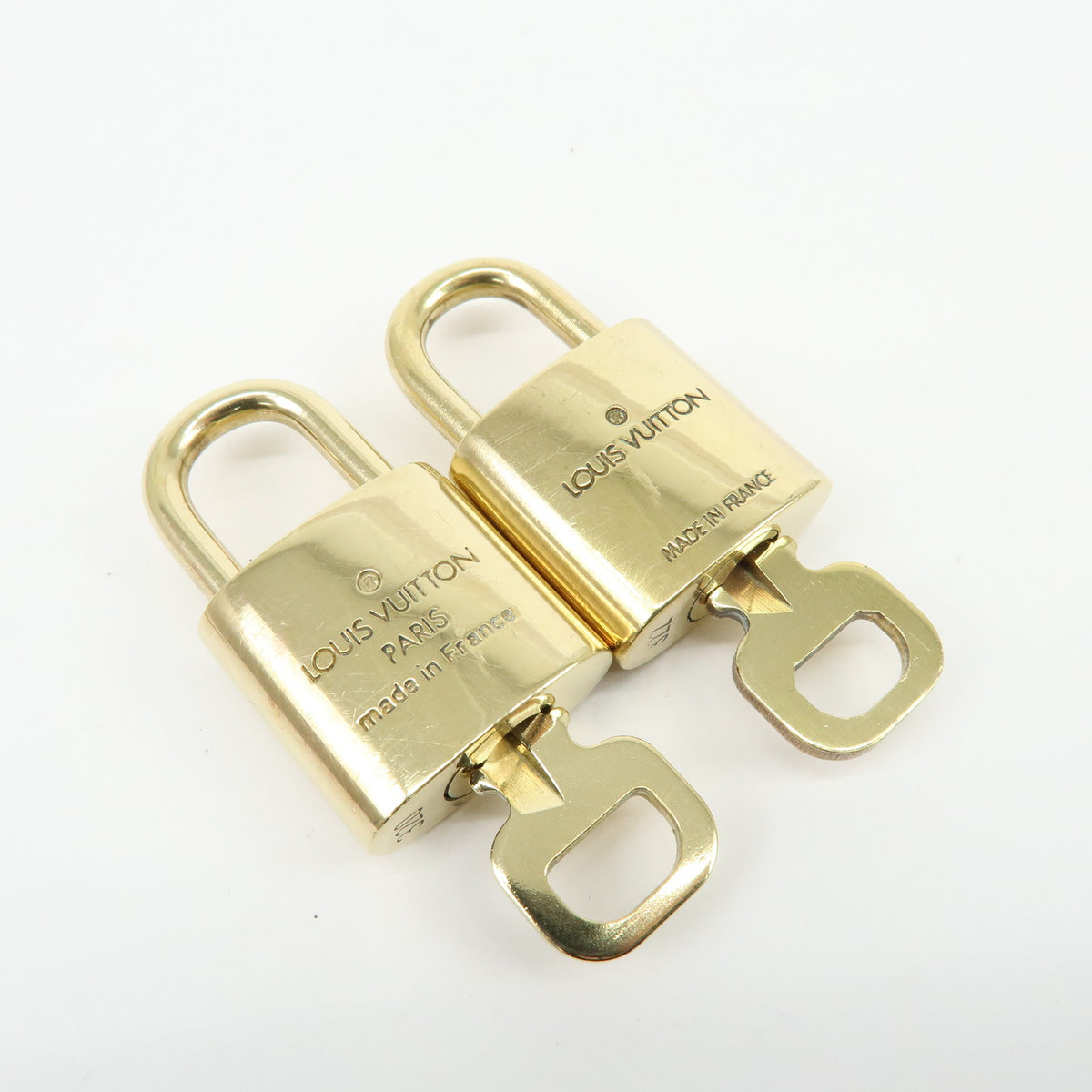 Louis Vuitton Lot of 10 Lock & Key Cadena Key Lock Gold