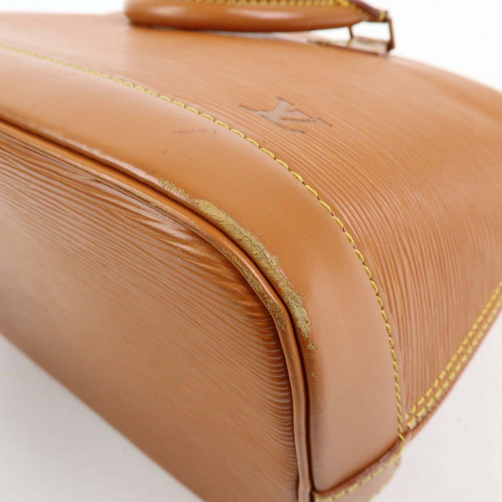 Louis Vuitton Epi Alma PM Leather Hand Bag Zipang Gold M52148