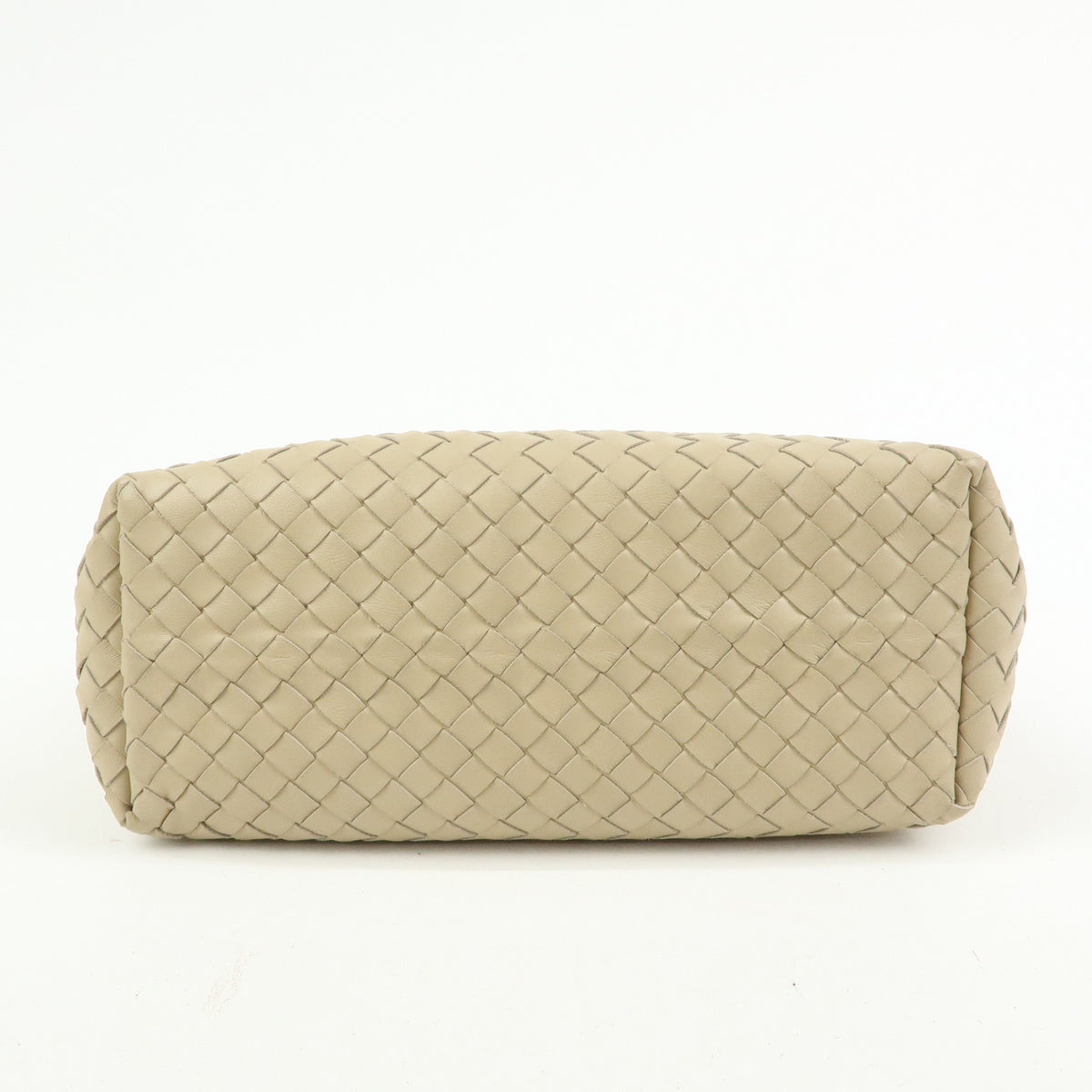BOTTEGA VENETA Intrecciato Garda Leather Tote Bag Hand Bag Beige