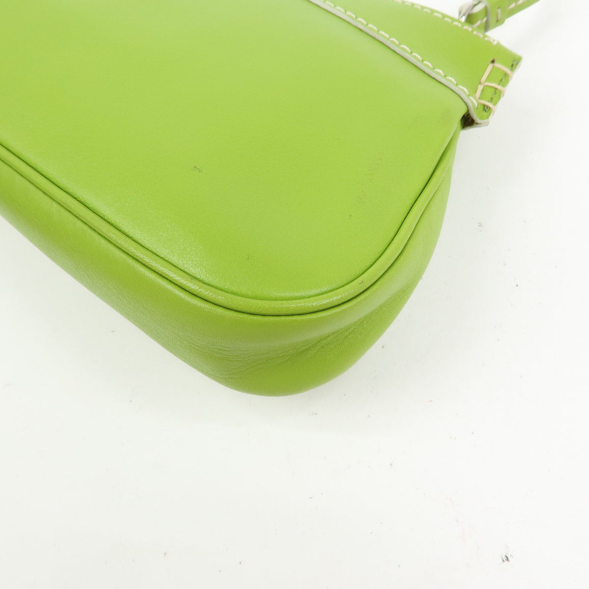 TOD'S Leather Shoulder Bag Hand Bag Light Green
