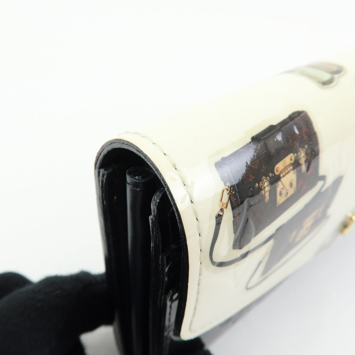 Louis Vuitton Monogram Vernis Portefeuille Sarah Stickers Noir M50371