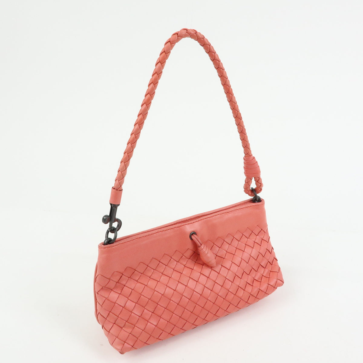 BOTTEGA VENETA Intrecciato Leather Hand Bag Shoulder Bag Pink 120773