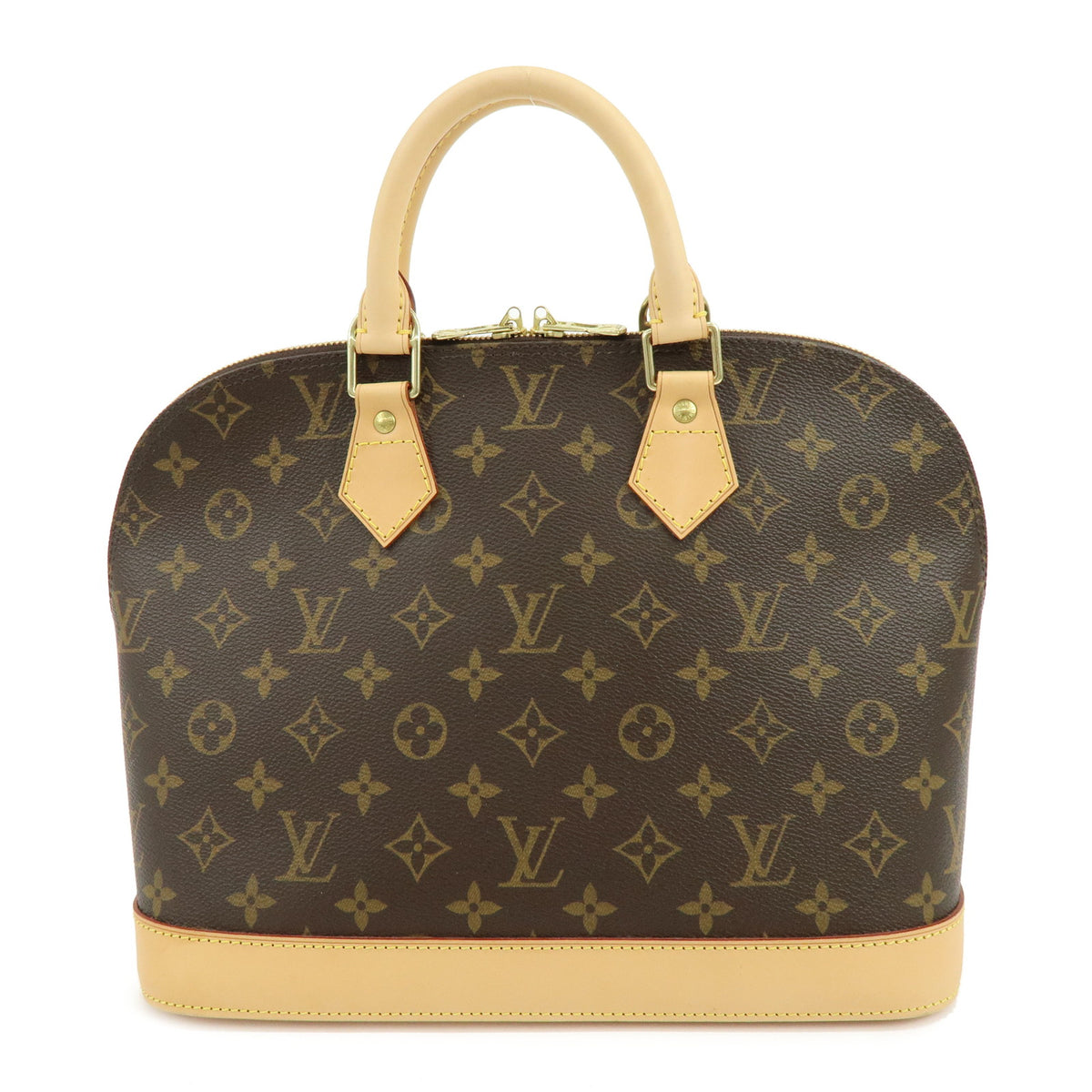 Louis Vuitton Monogram Alma PM Canvas Leather Hand Bag Brown M51130