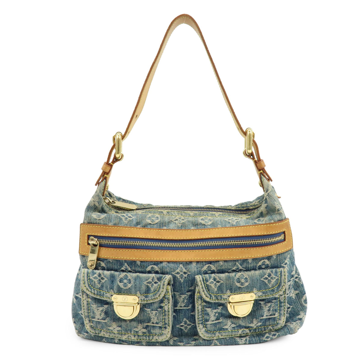 Louis Vuitton Monogram Denim Baggy PM 2Way Bag Shoulder Bag M95049