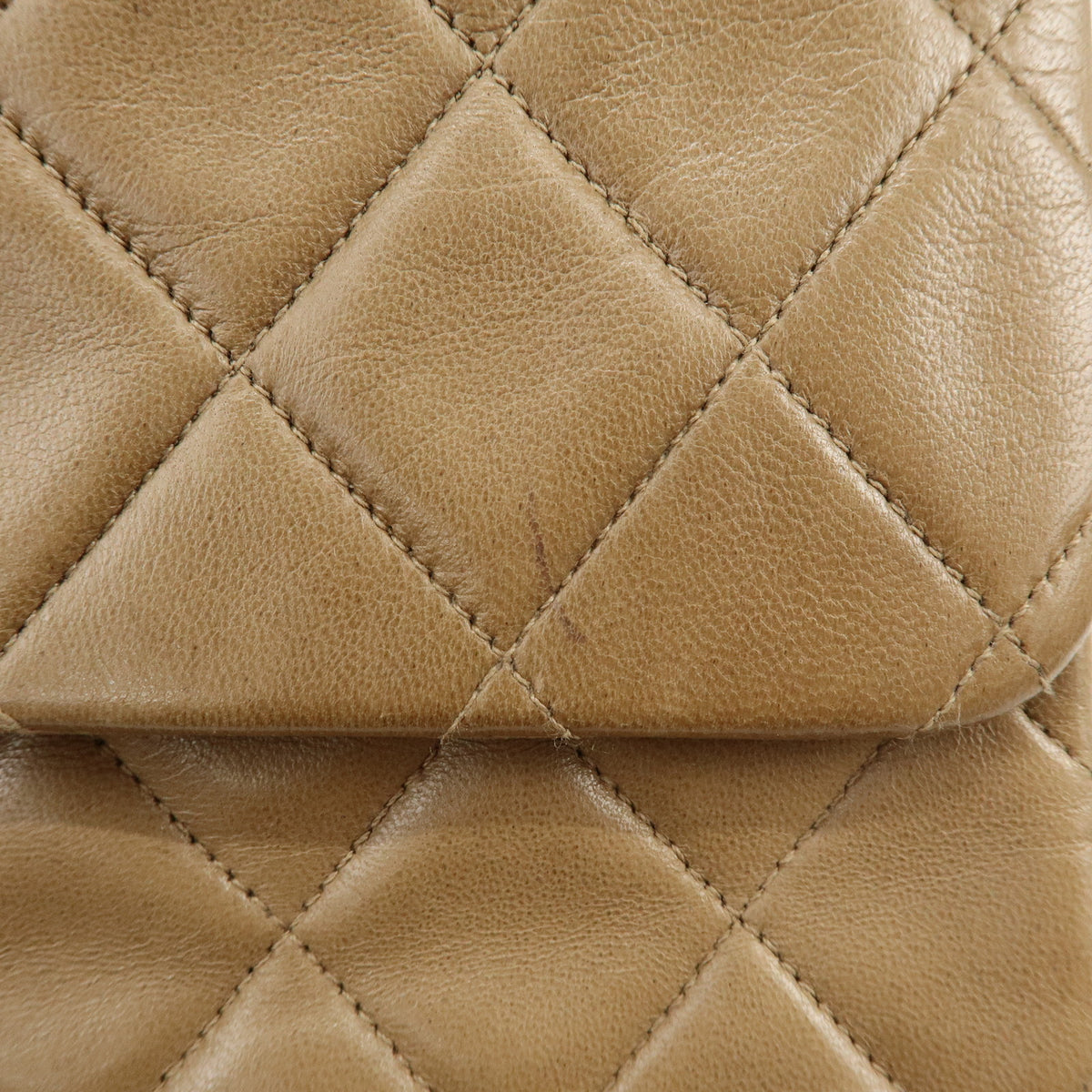 CHANEL Jumbo Matelasse 34 Lamb Skin Shoulder Bag Hand Bag Brown A01094