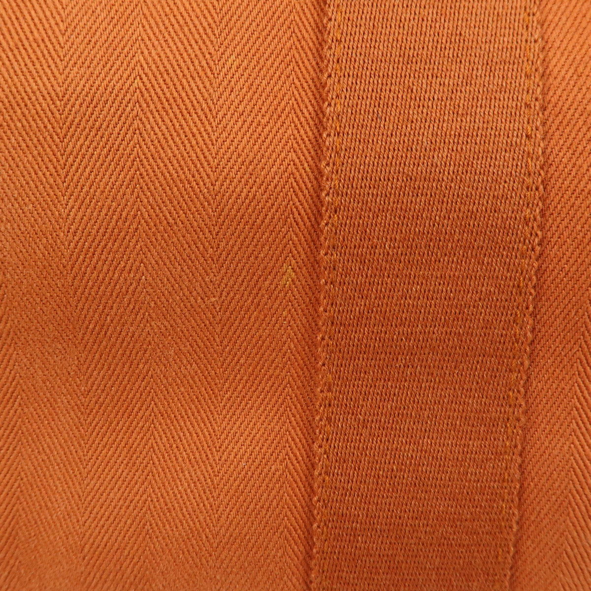 HERMES Valparaiso MM Toile Chevron Leather Hand Bag Orange