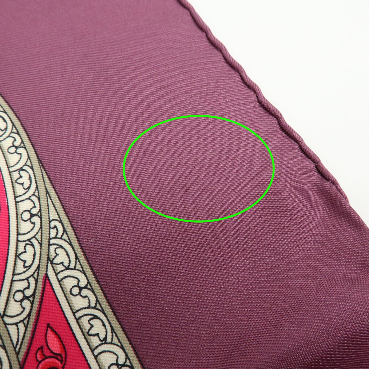 HERMES Carre 90 Silk 100% Scarf QALAMDAN Purple Brown Blue