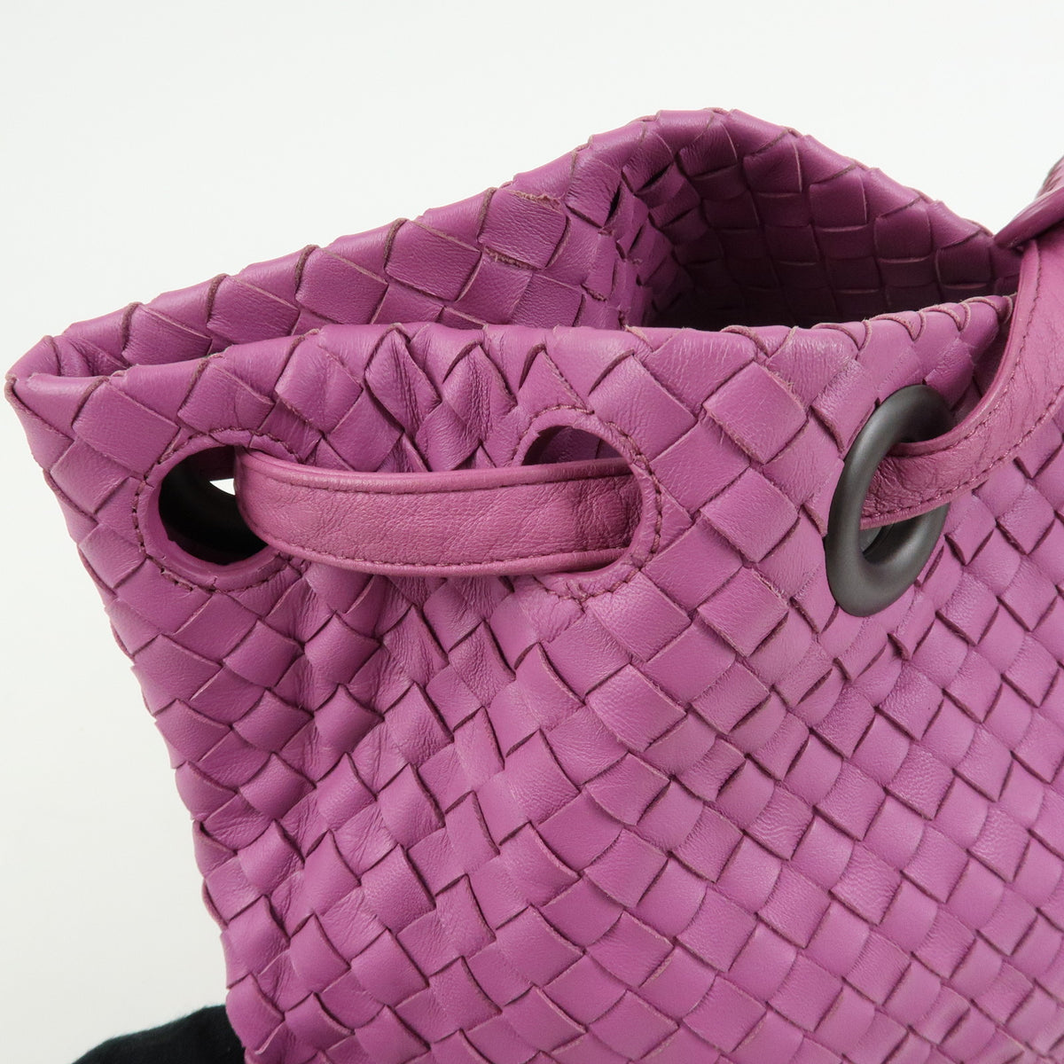 BOTTEGA VENETA Garda Intrecciato Leather Tote Bag Shoulder Bag Purple