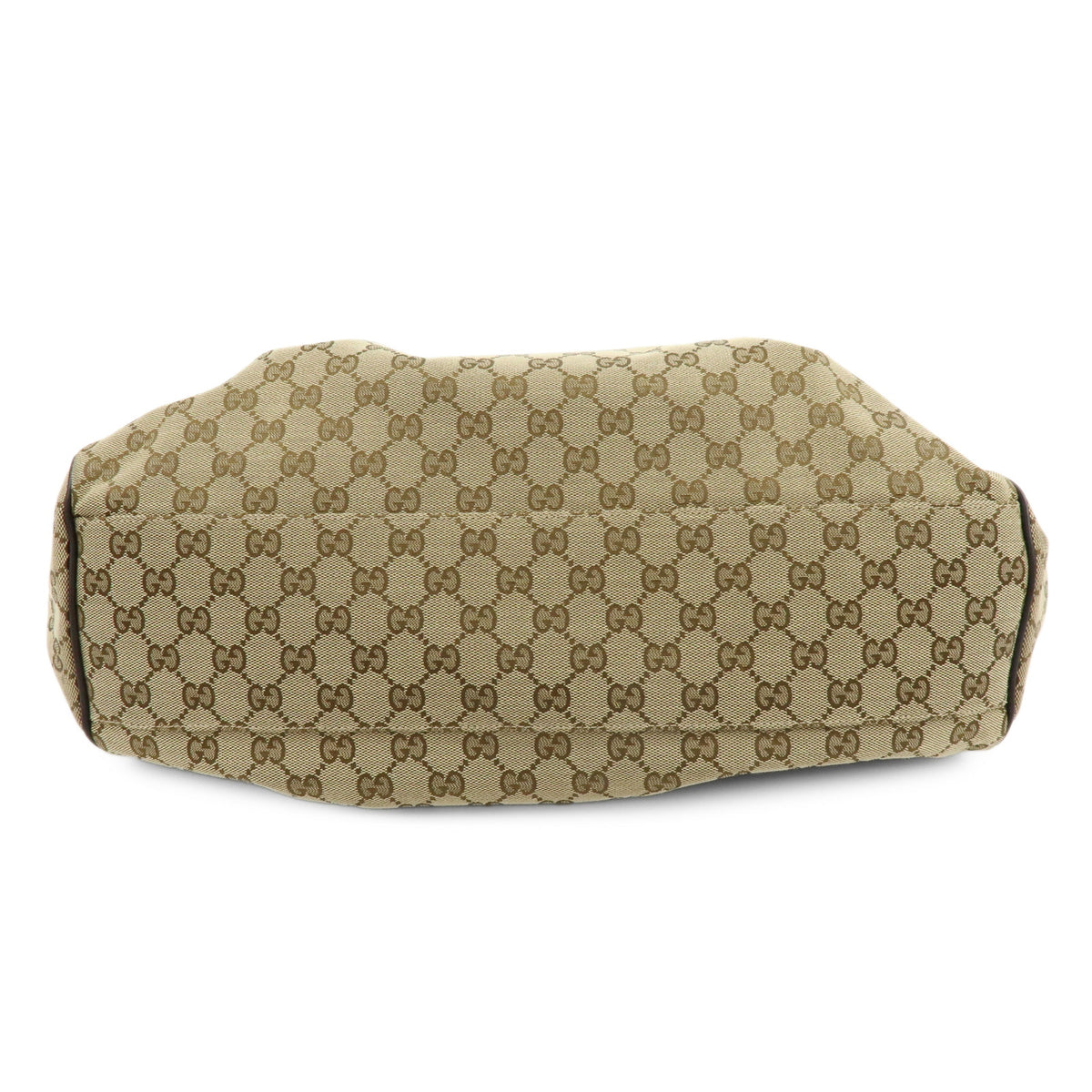 GUCCI Sukey GG Canvas Leather Hand Bag Beige Brown 362721