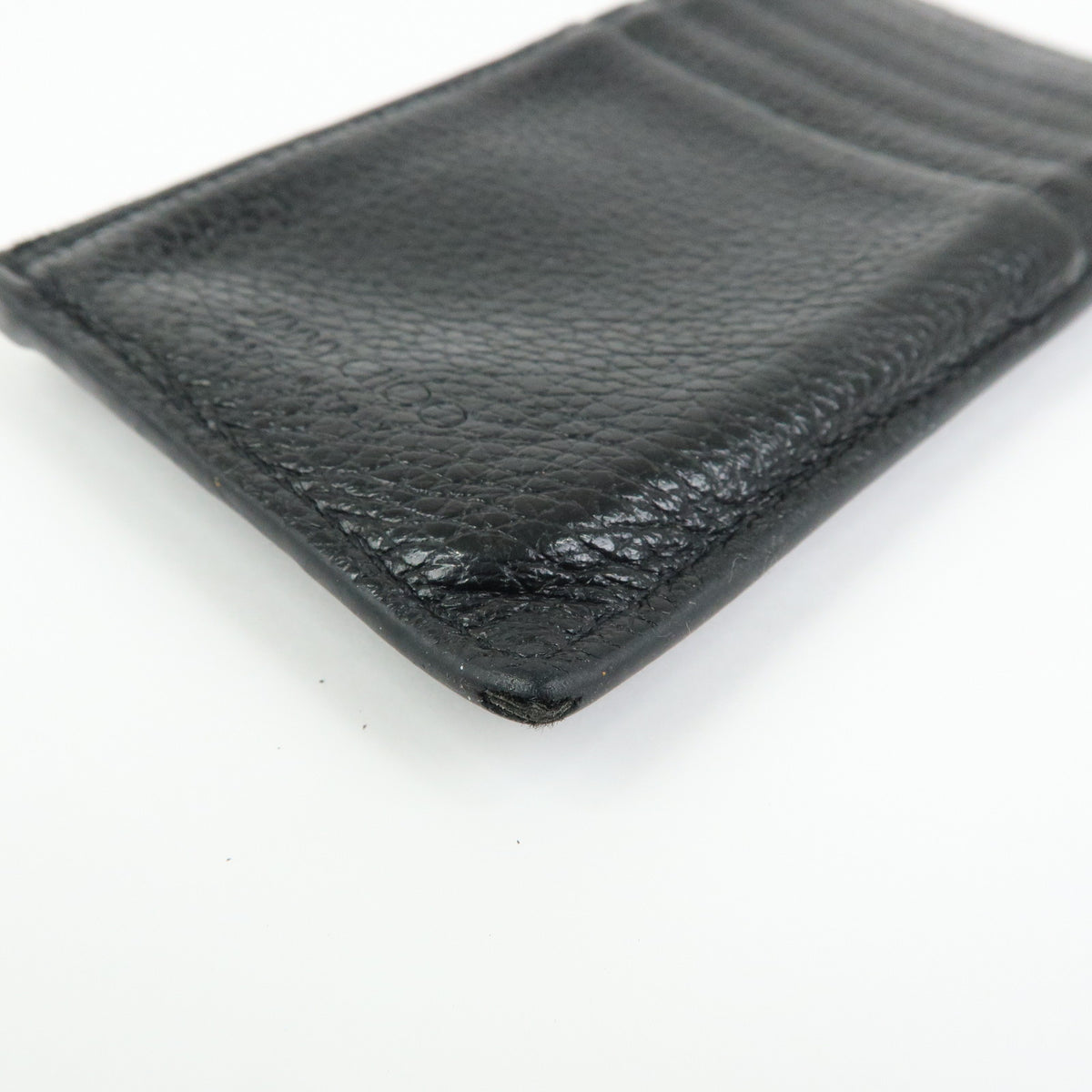 JIMMY CHOO Star Studs Leather Coin Case Card Case Black
