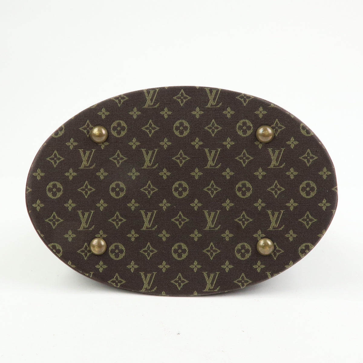 Louis Vuitton Monogram Mini Lin Bucket PM Canvas Tote Bag Ebene M95226