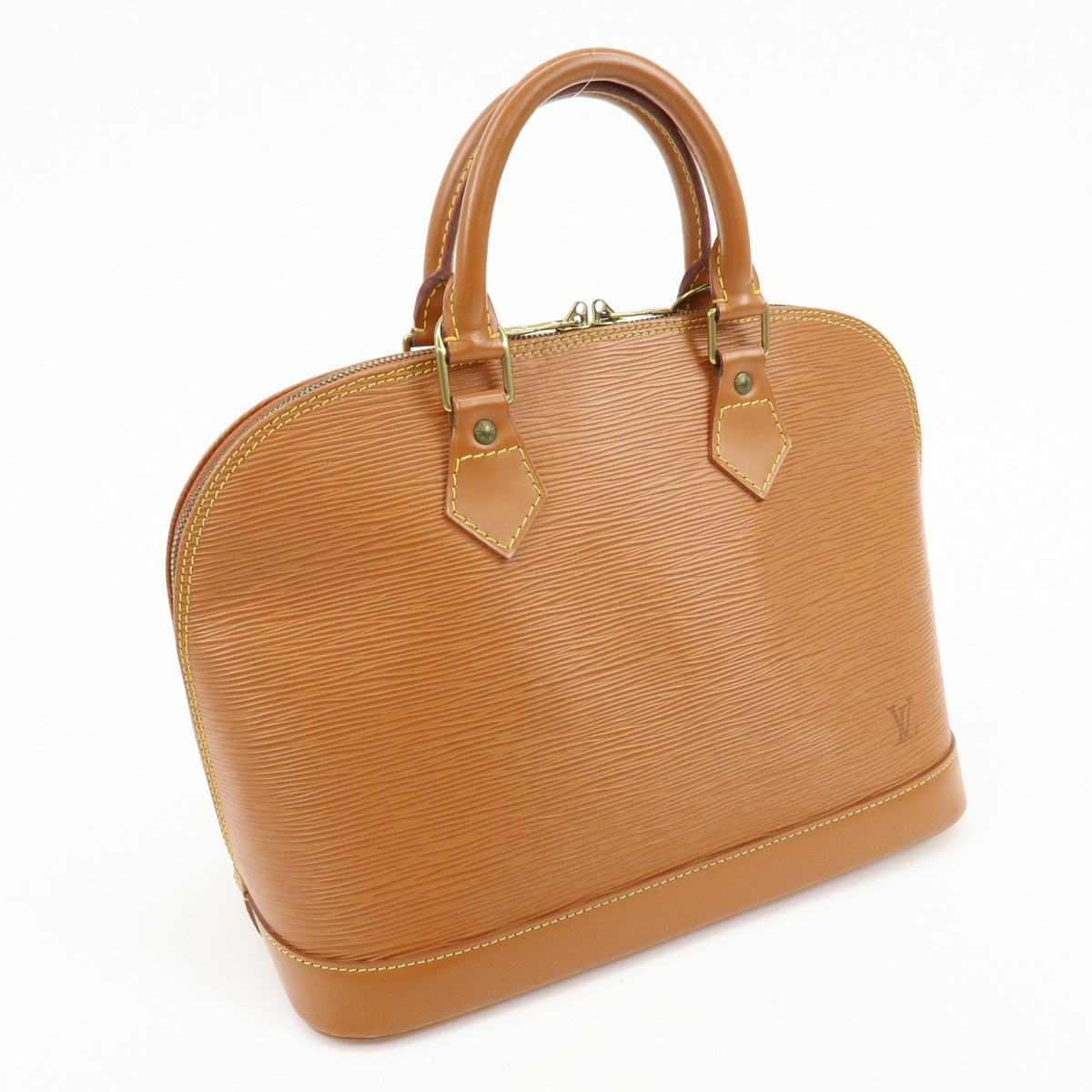 Louis Vuitton Epi Alma PM Hand Bag Zipang Gold M52148