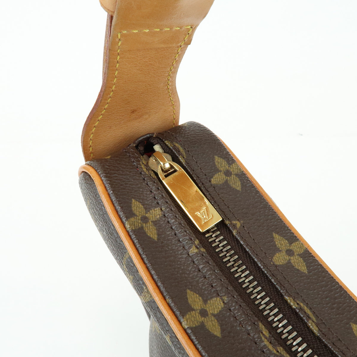 Louis Vuitton Monogram Croissant MM Leather Shoulder Bag Brown M51512