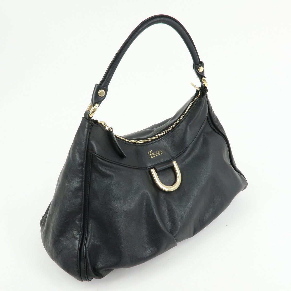 GUCCI Abbey Leather Shoulder Bag Hand Bag Black 189833
