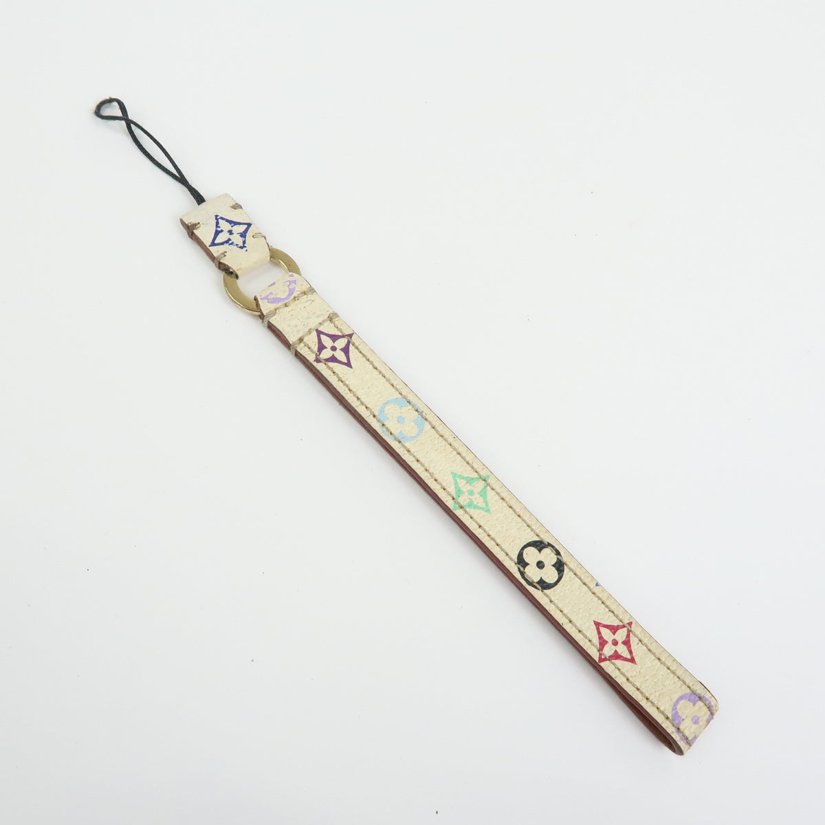 Louis Vuitton Monogram Multicolor Dragonne Telephone Strap Blanc M92597