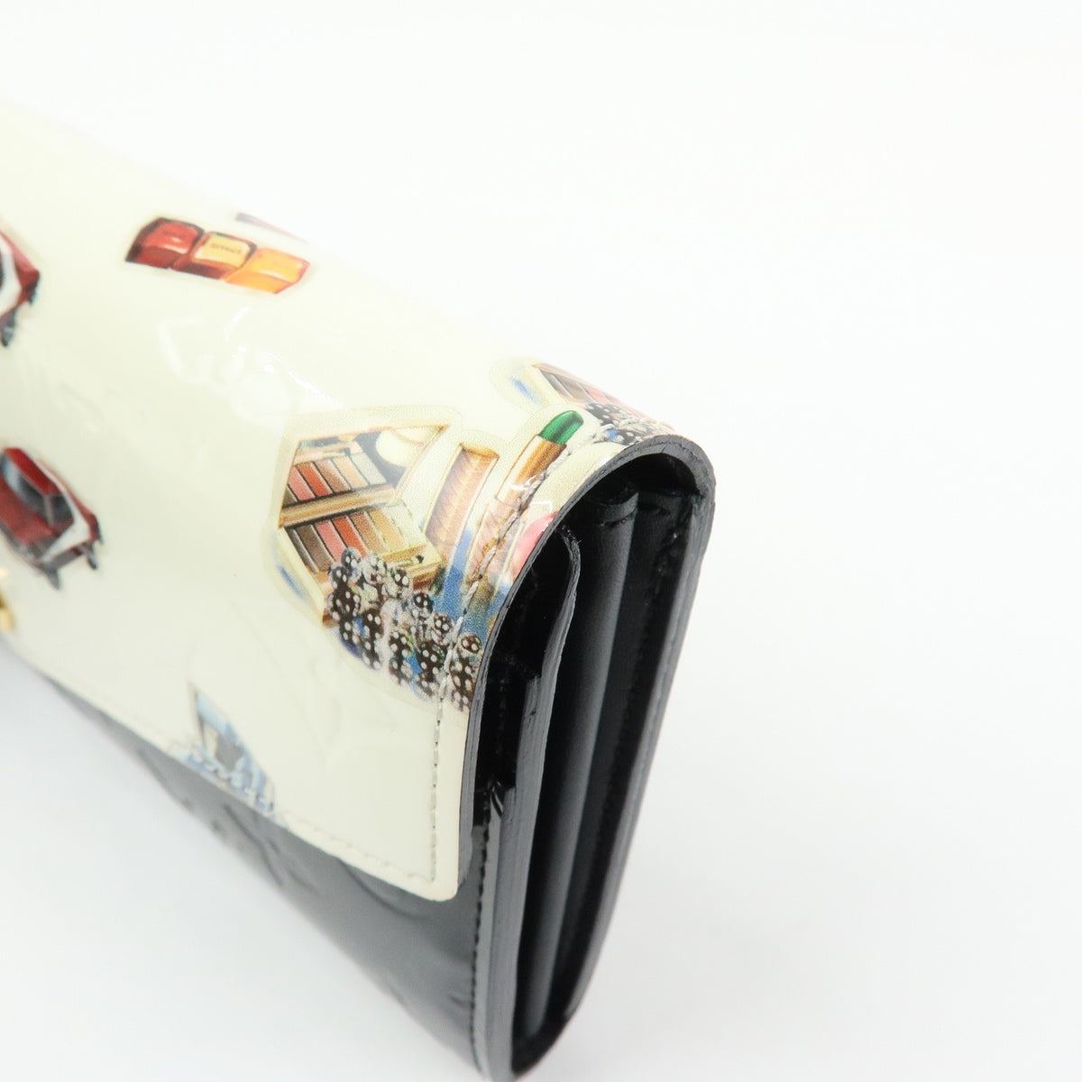 Louis Vuitton Monogram Vernis Portefeuille Sarah Stickers Noir M50371