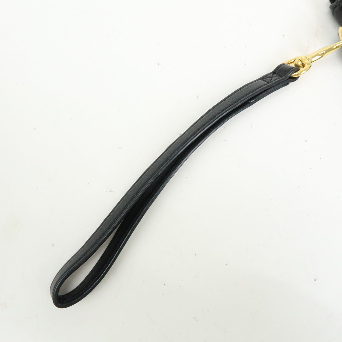 SAINT LAURENT PARIS V Stitch Leather Clutch Bag Flat Pouch Black