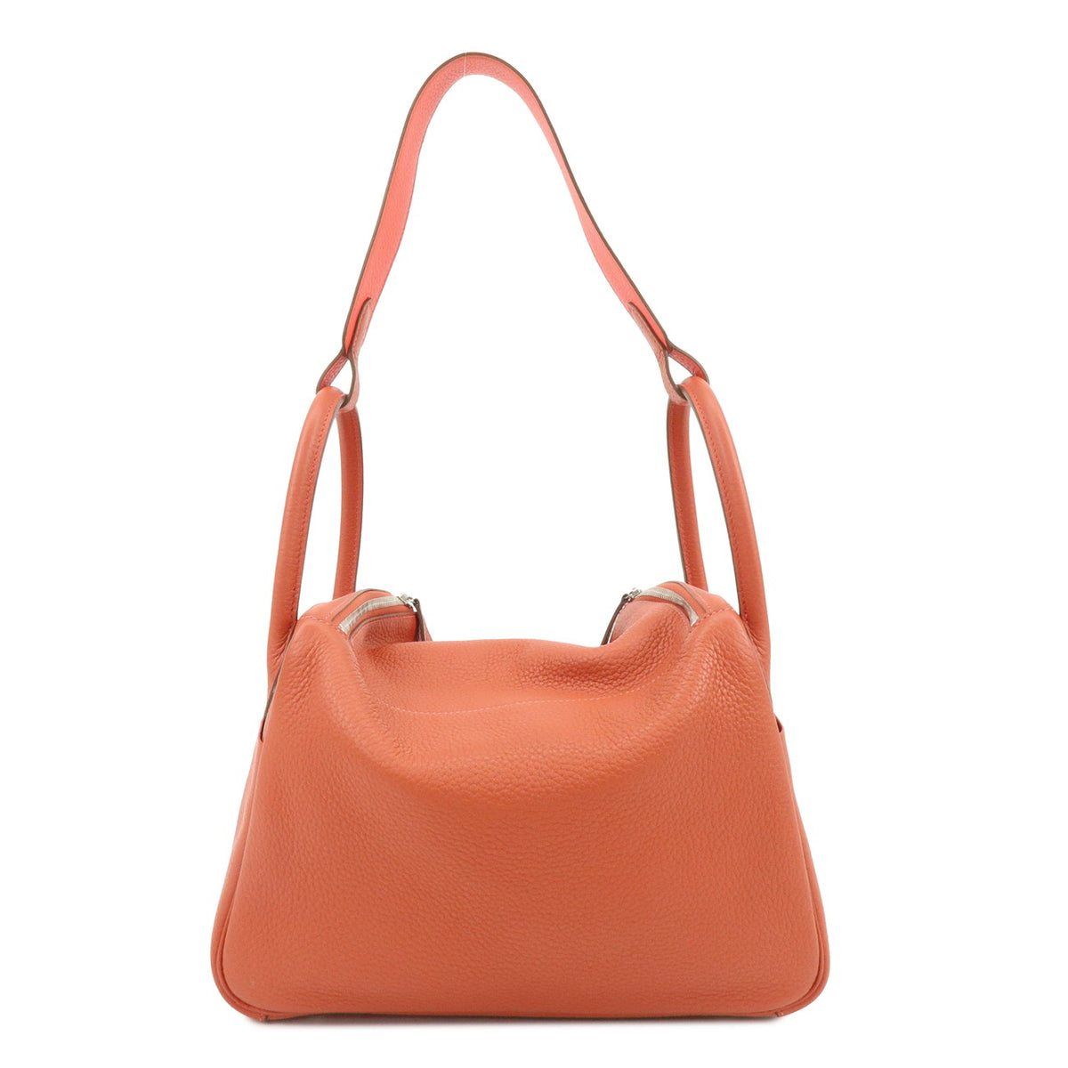 HERMES Lindy 30 Taurillon Clemence 2Way Bag □R Stamped Rouge Pivoine