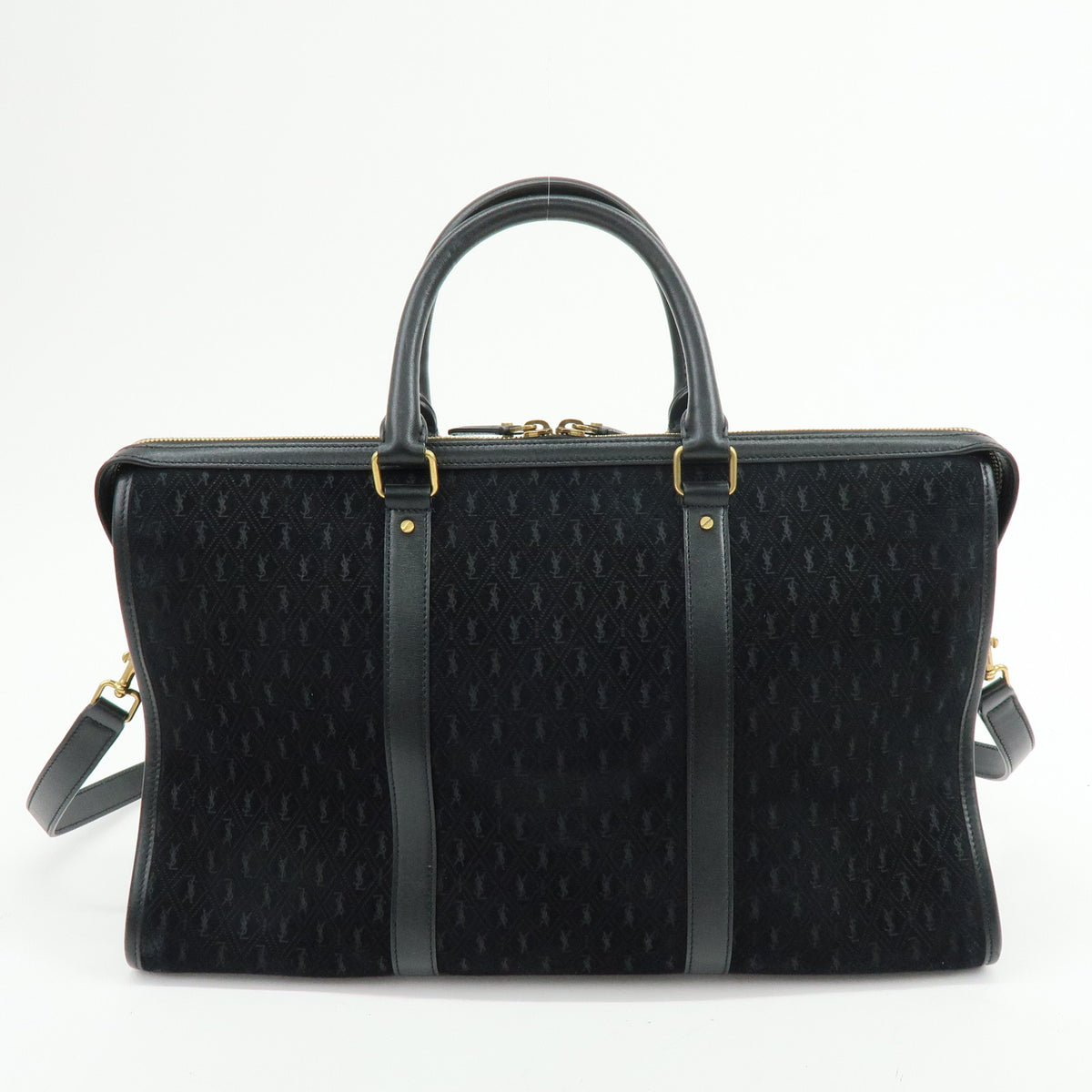 SAINT LAURENT PARIS LE MONOGRAMME Suede Leather 2Way Bag Black 578336