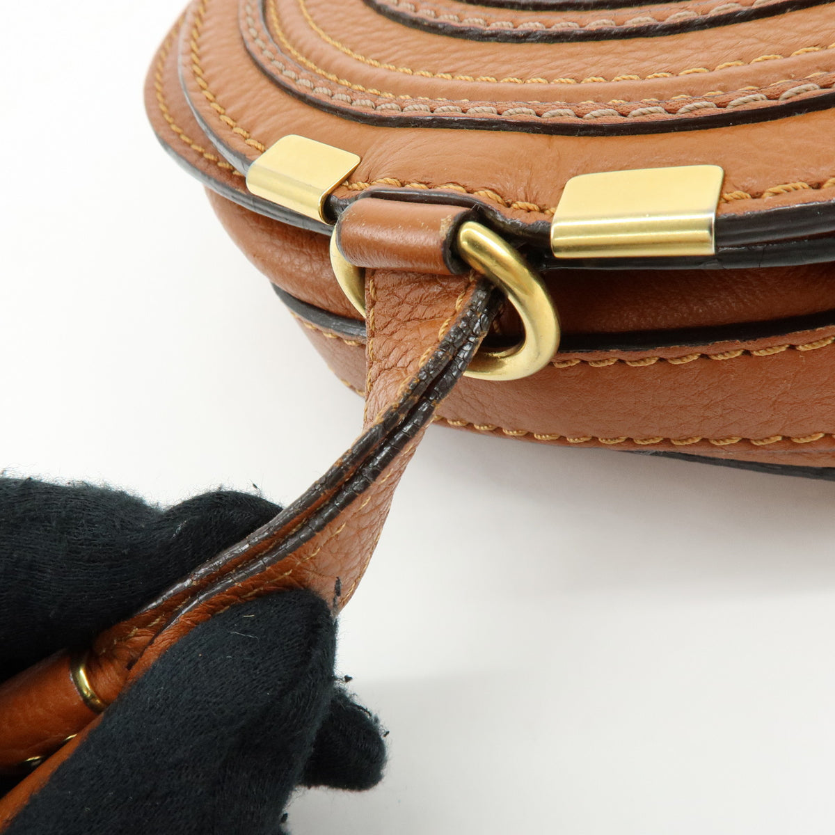 Chloe Mercy Leather Shoulder Bag Crossbody Bag Brown