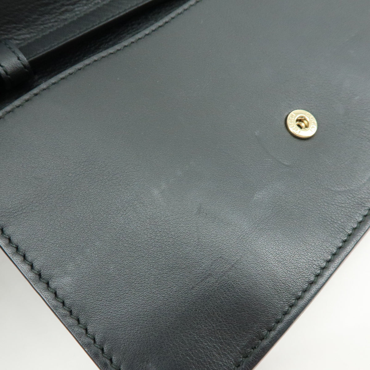 GUCCI Interlocking G Leather Shoulder Bag Crossbody Bag Black 369664