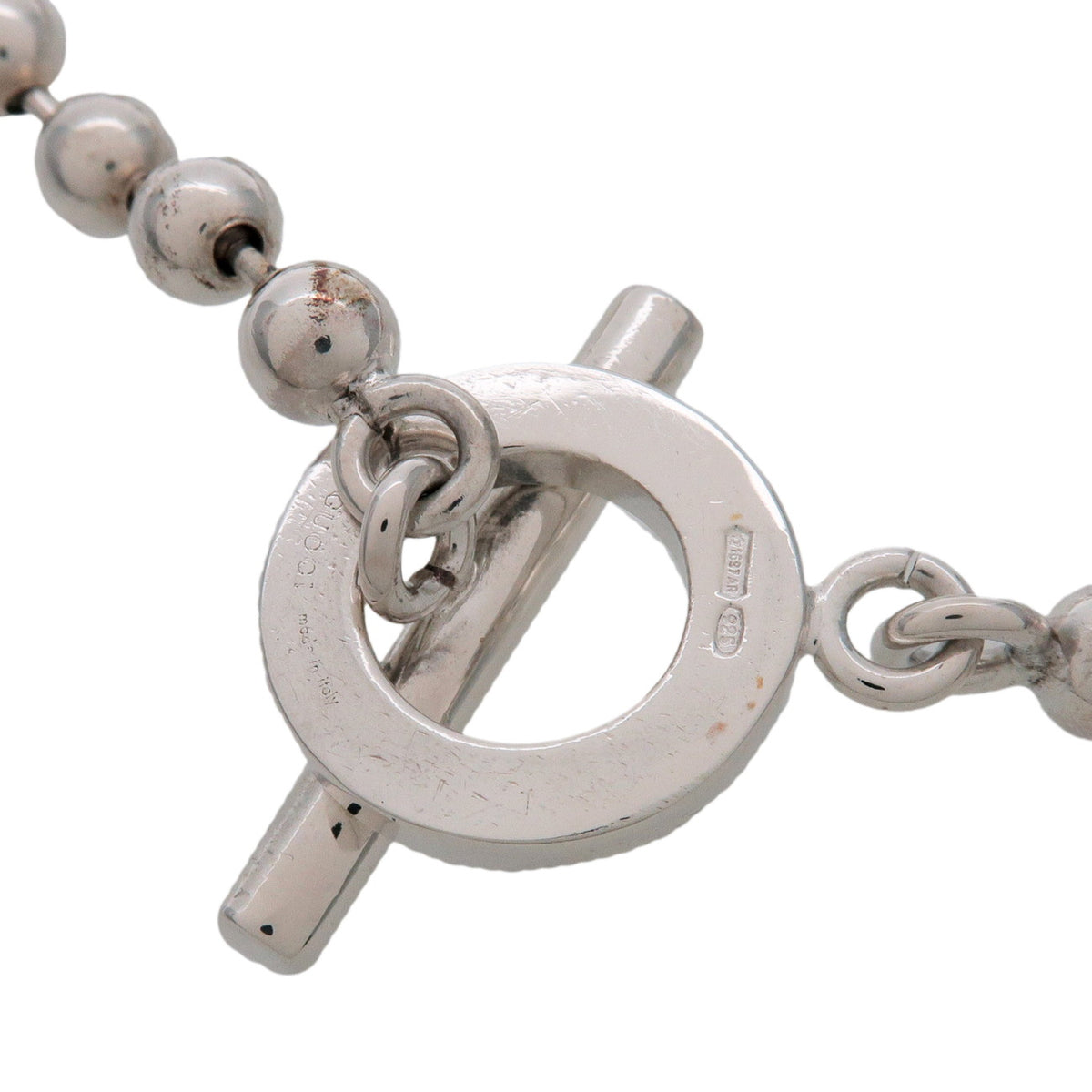 GUCCI Ball Chain Toggle Bracelet SV925 Silver