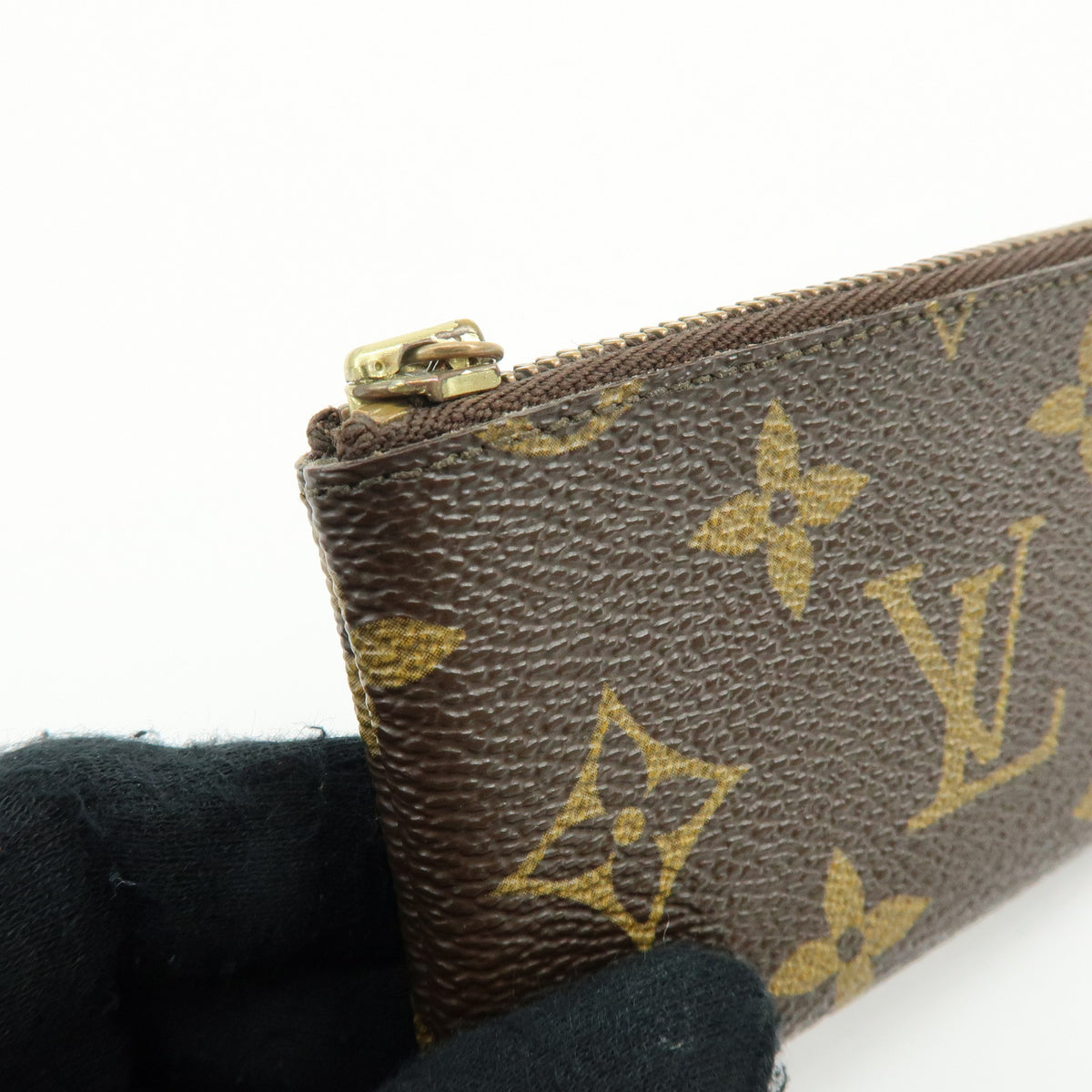 Louis Vuitton Monogram Pochette Cles Coin Case Key Case Brown M62650