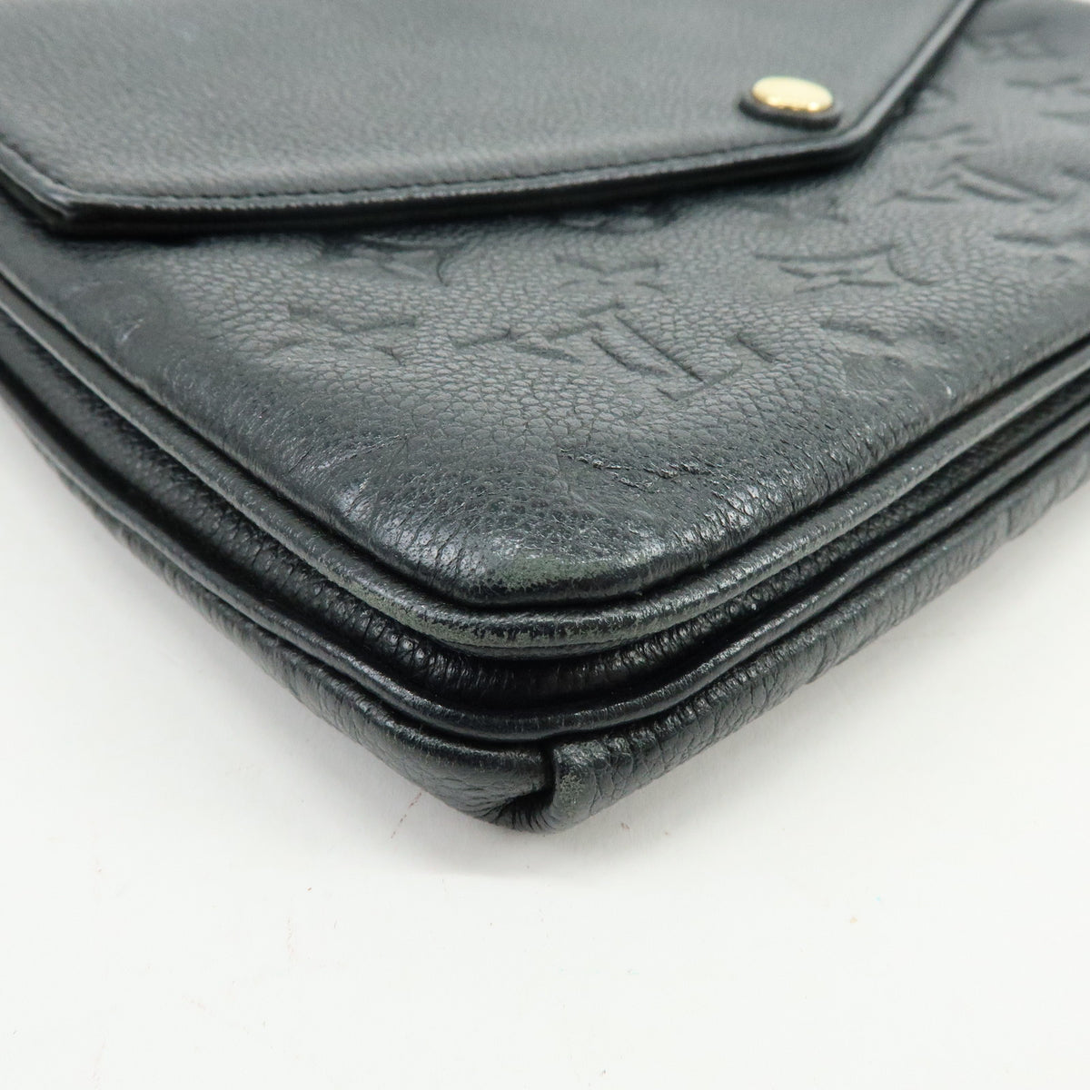 Louis Vuitton Monogram Empreinte Twice Shoulder Bag Noir M50258