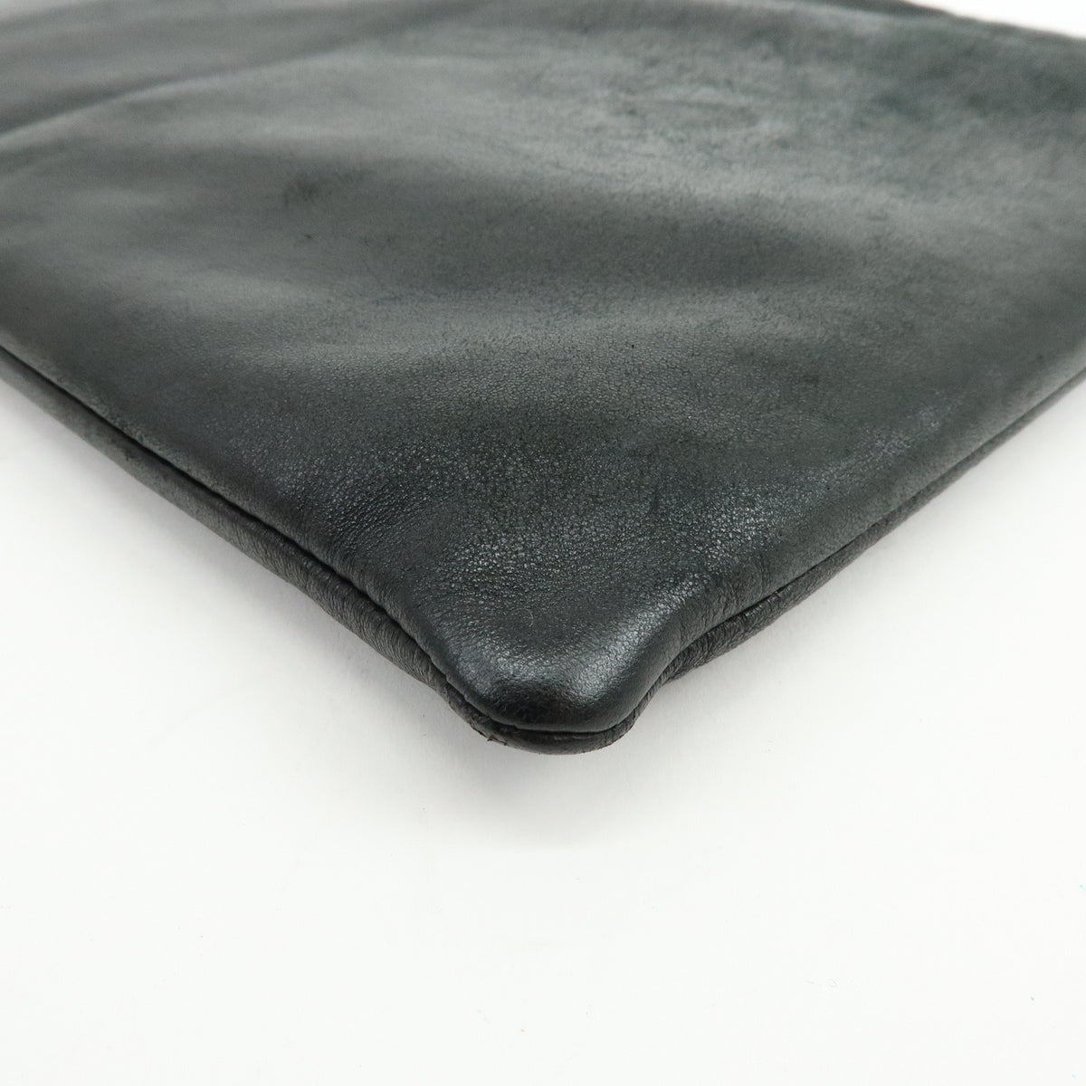 LOEWE Logo Nappa Leather Flat Shoulder Bag Crossbody Bag Black