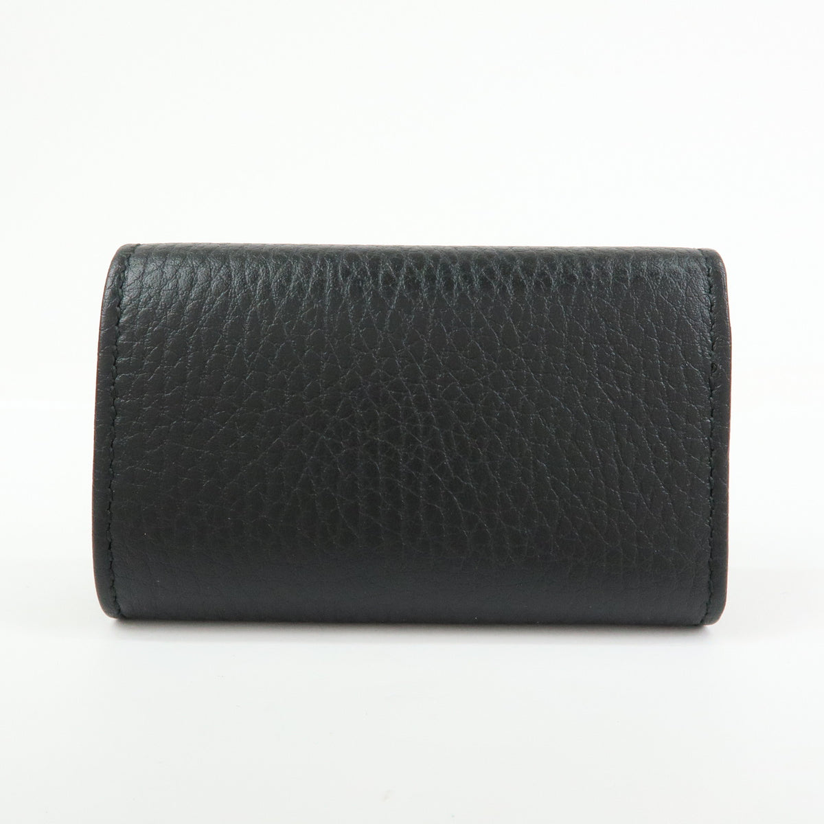 GUCCI Double G Leather 6 Ring Key Case Key Holder Black 456118