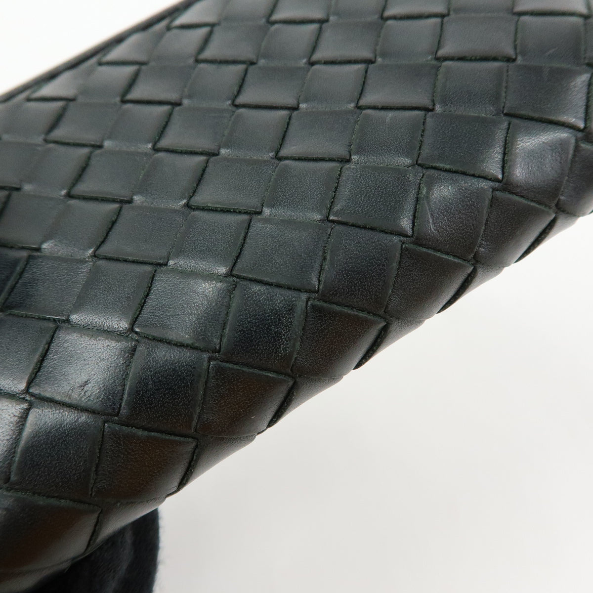 BOTTEGA VENETA Intrecciato Leather Coin Case Black V4651