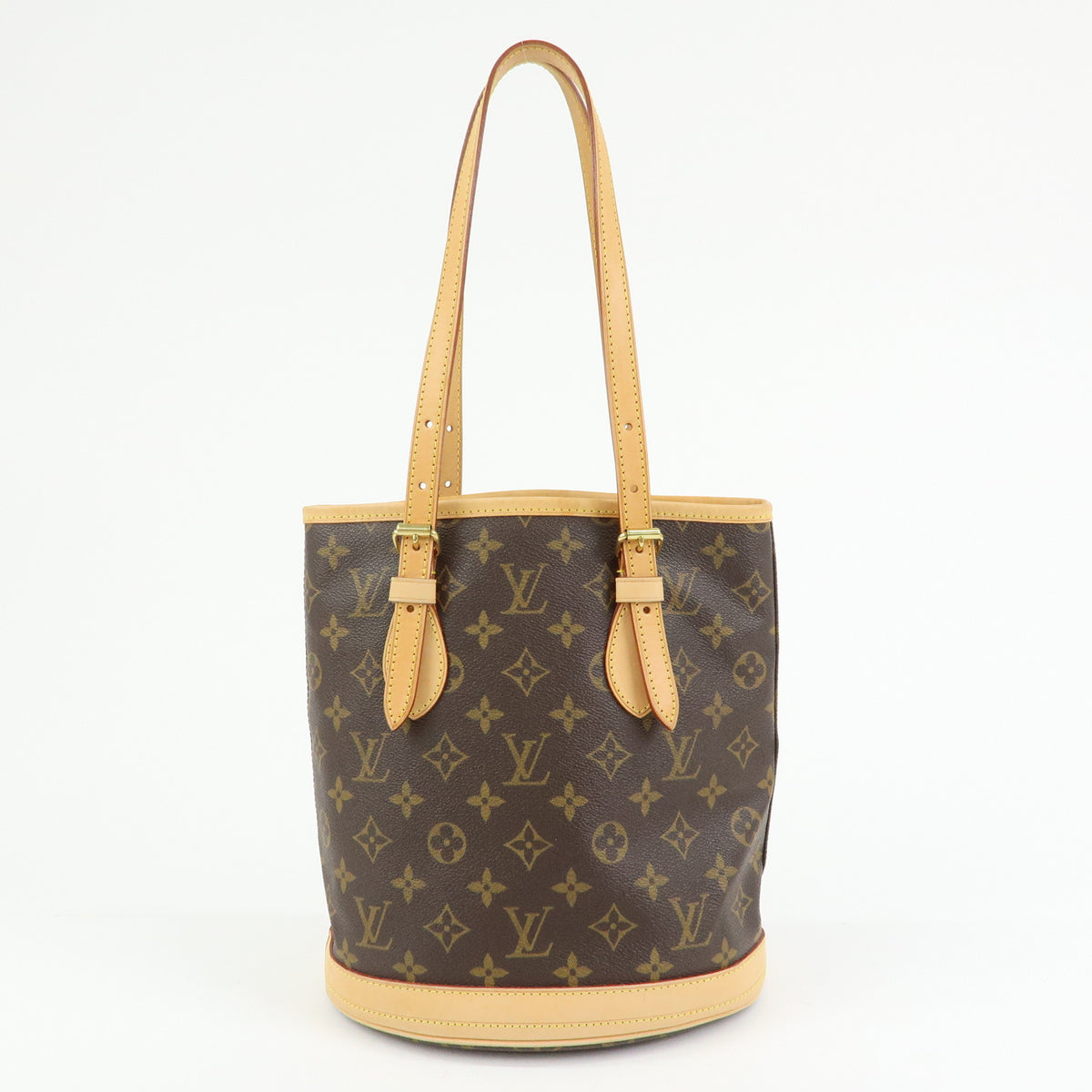 Louis Vuitton Monogram Bucket PM Canvas Hand Bag Brown M42238