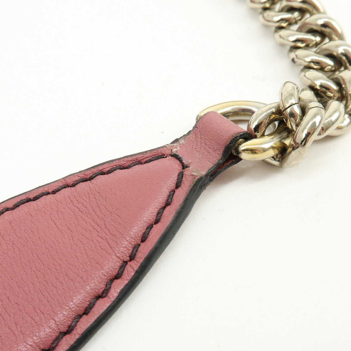 GUCCI Horsebit Guccissima Leather Chain Shoulder Hand Bag Pink 295402
