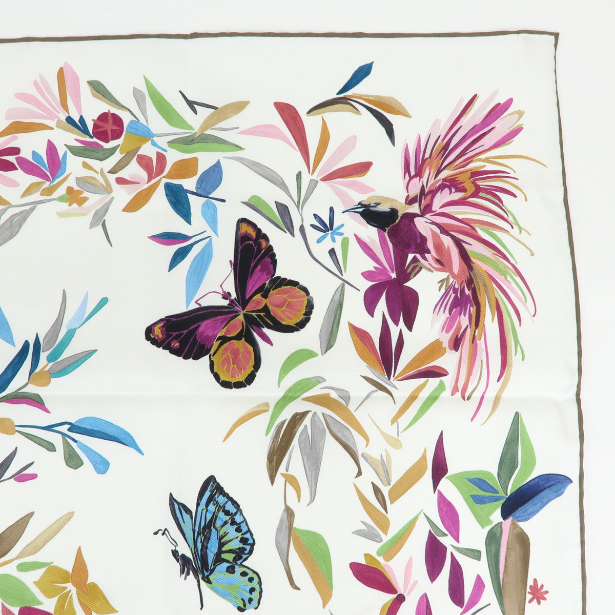 Christian Dior Toile de Jouy Fantastica 90 Square Scarf White Pink Blue