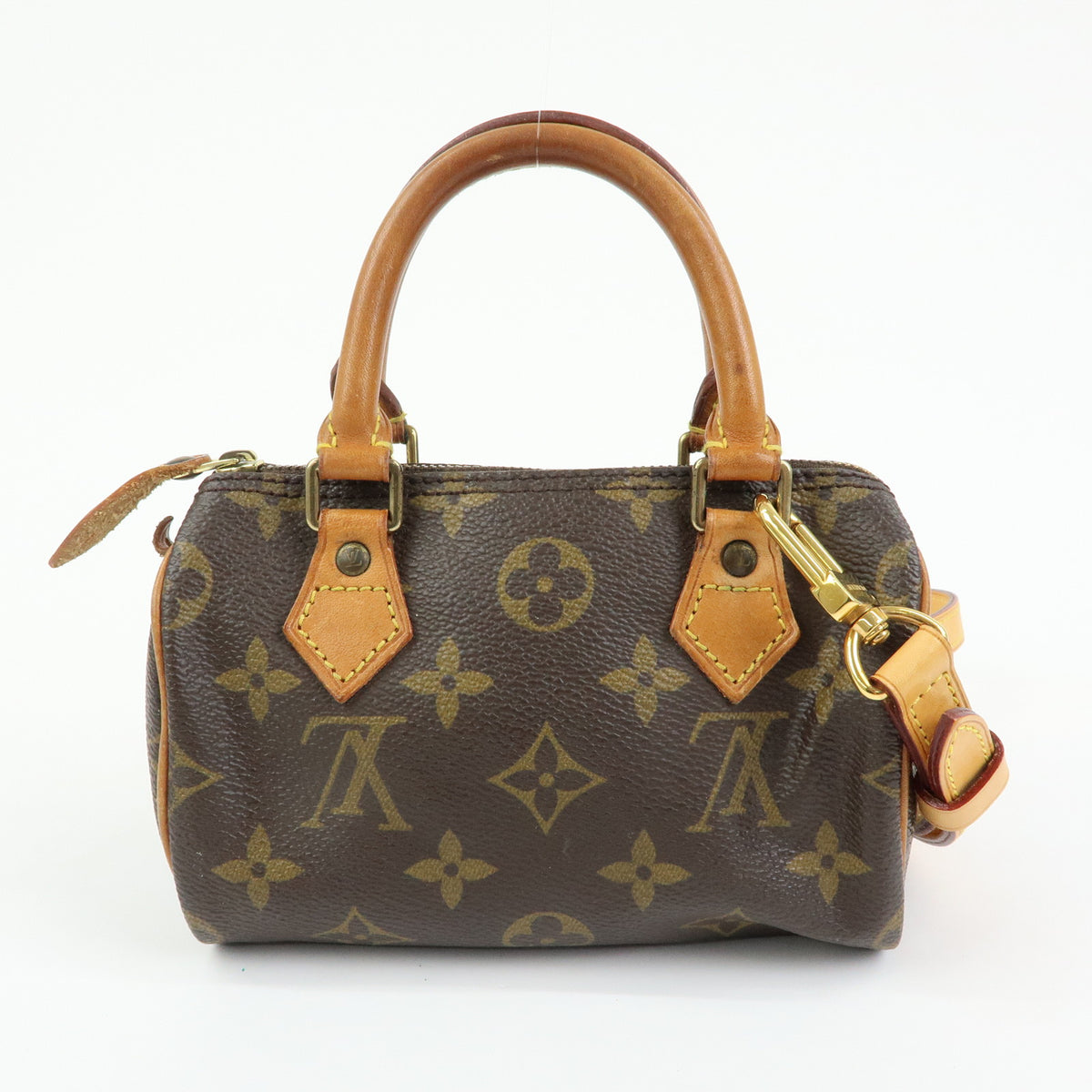 Louis Vuitton Monogram Mini Speedy Hand Bag & Strap M41534 J00142 Lot