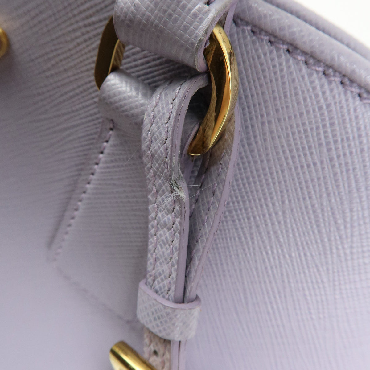 PRADA Triangle Logo Promenado Saffiano Leather 2Way Bag  Purple BN2567