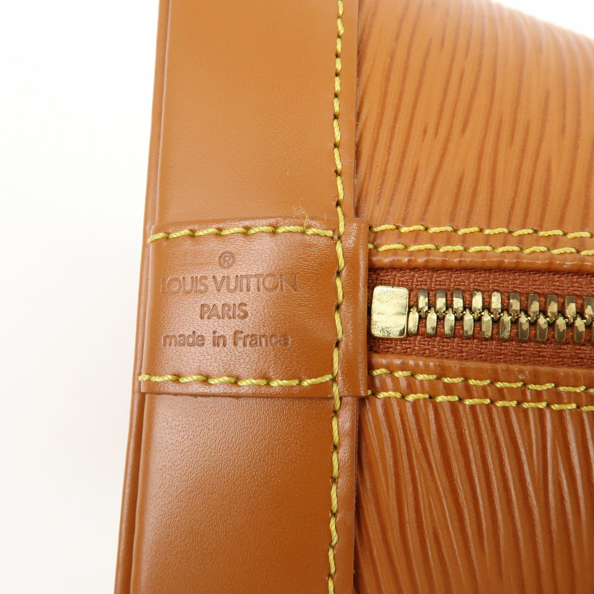 Louis Vuitton Epi Alma PM Hand Bag Zipang Gold M52148