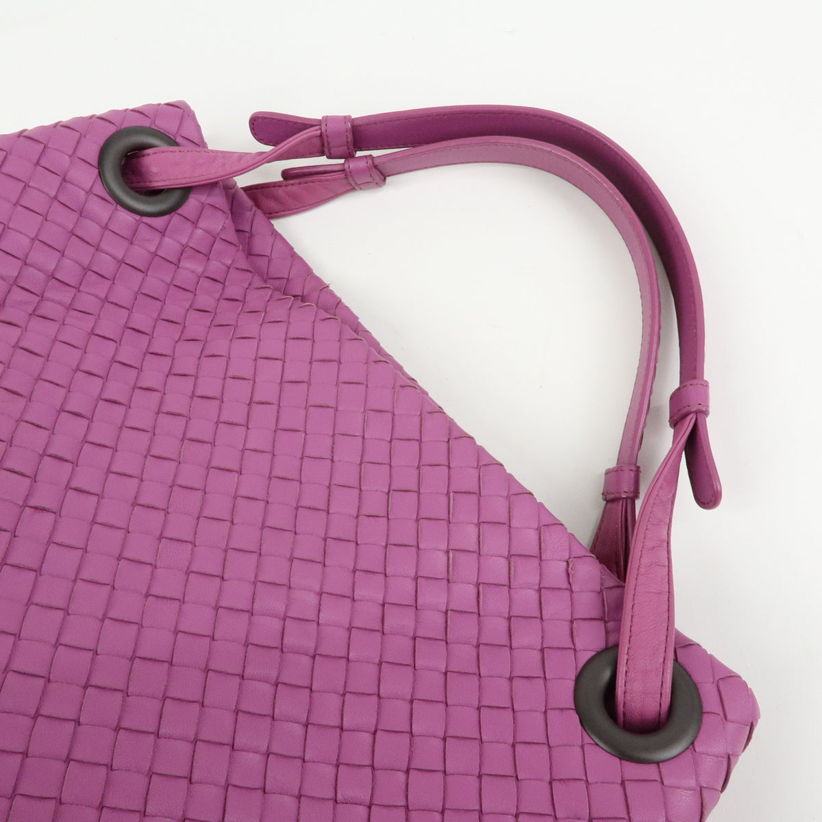 BOTTEGA VENETA Garda Intrecciato Leather Tote Bag Shoulder Bag Purple