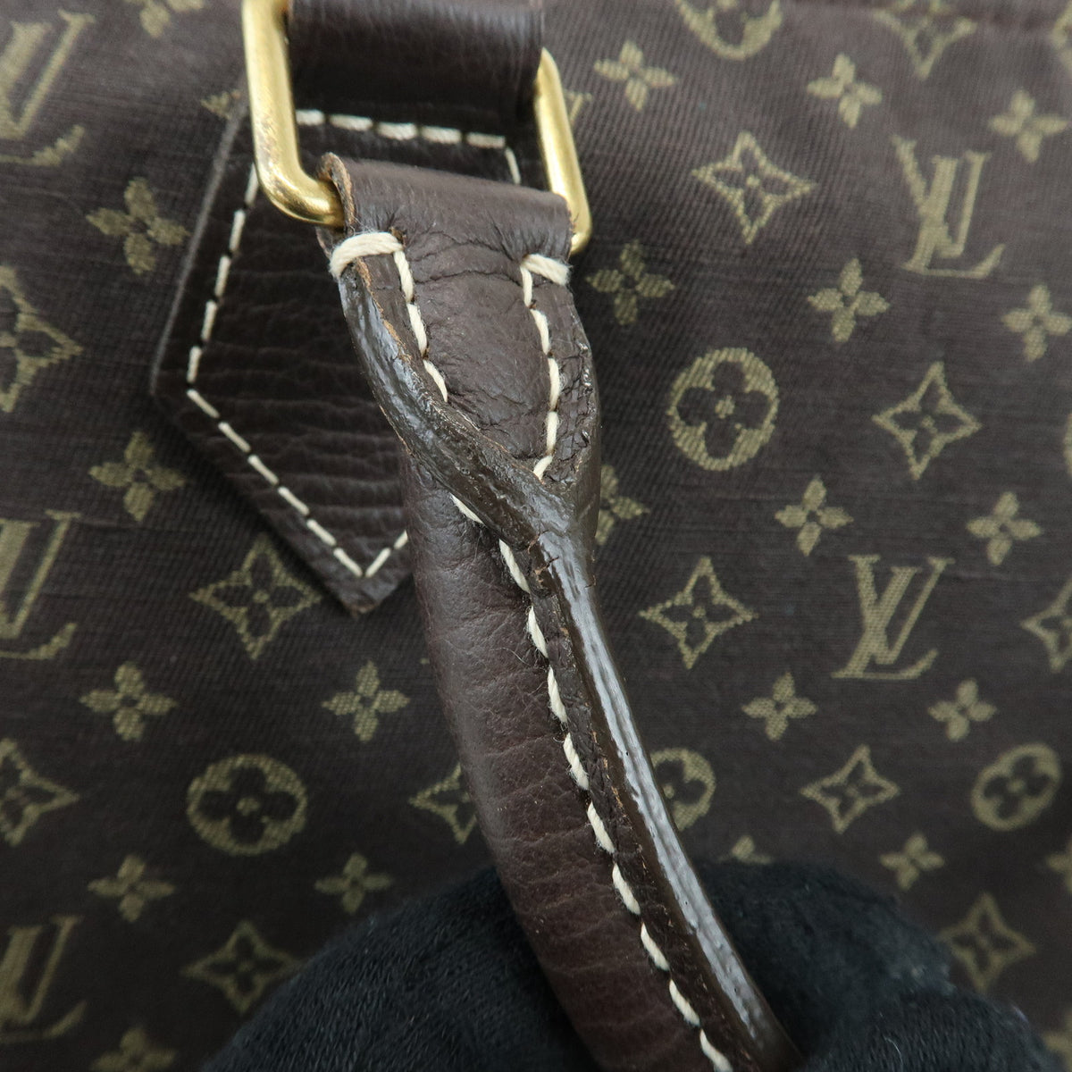 Louis Vuitton Monogram Mini Lin Speedy 30 Boston Bag Ebene M95224