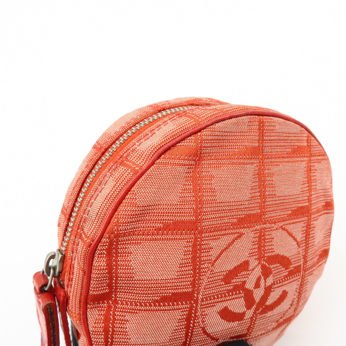 CHANEL New Travel Line COCO Mark Nylon Jacquard Cosmetic Pouch A17682