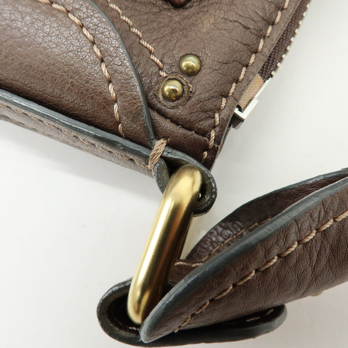 Chloe Paddington Leather Shoulder Bag Hand Bag Dark Brown