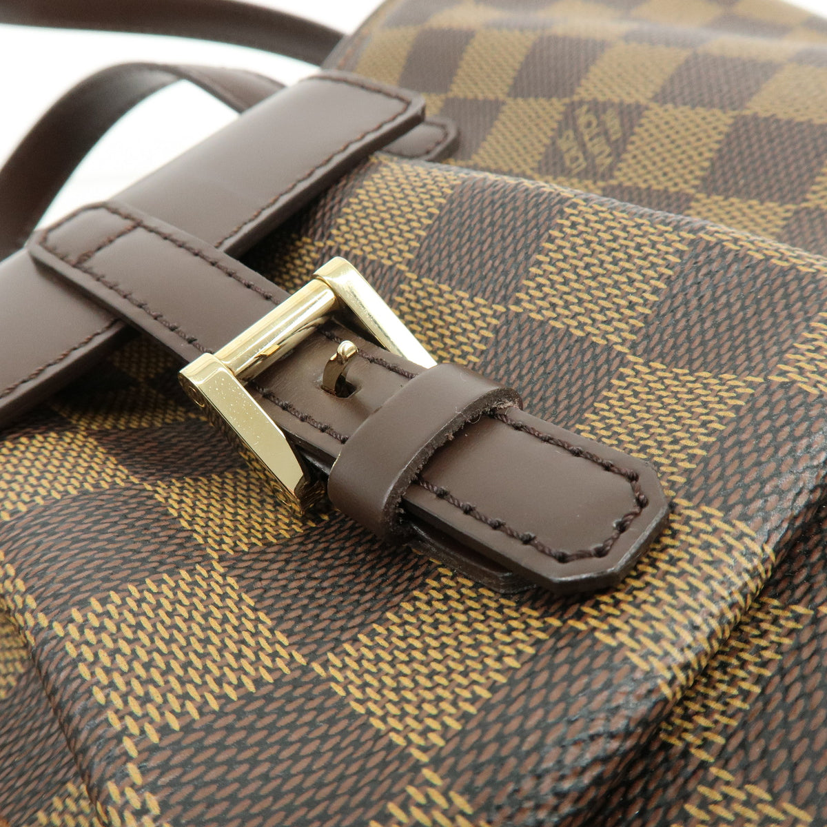 Louis Vuitton Manosque PM Damier Canvas Tote Bag Hand Bag Ebene N51121