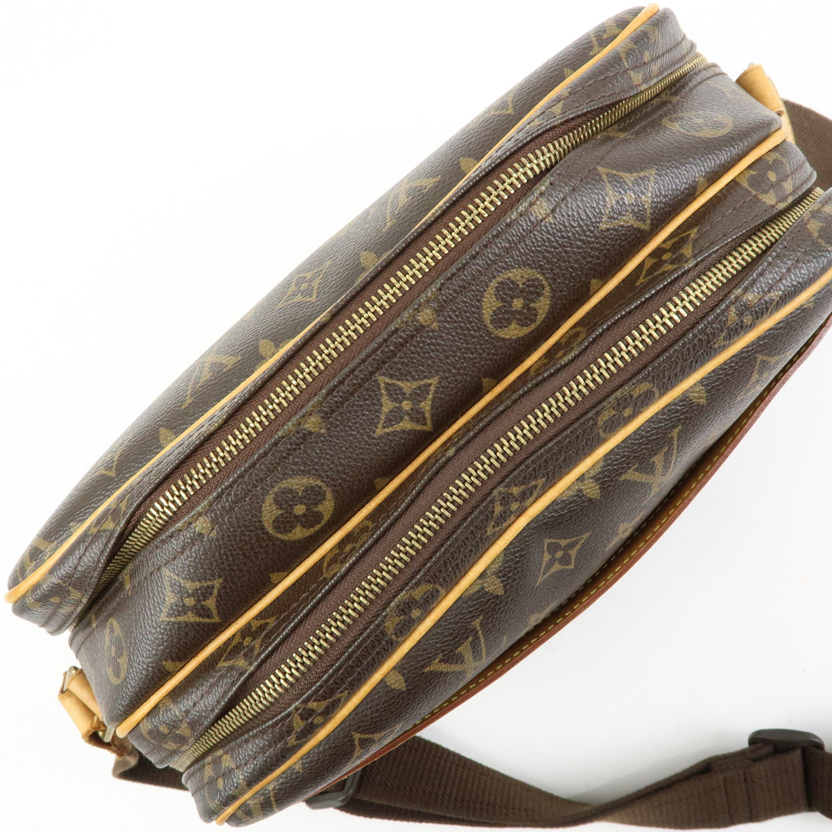 Louis Vuitton Monogram Reporter PM Shoulder Crossbody Bag Brown M45254