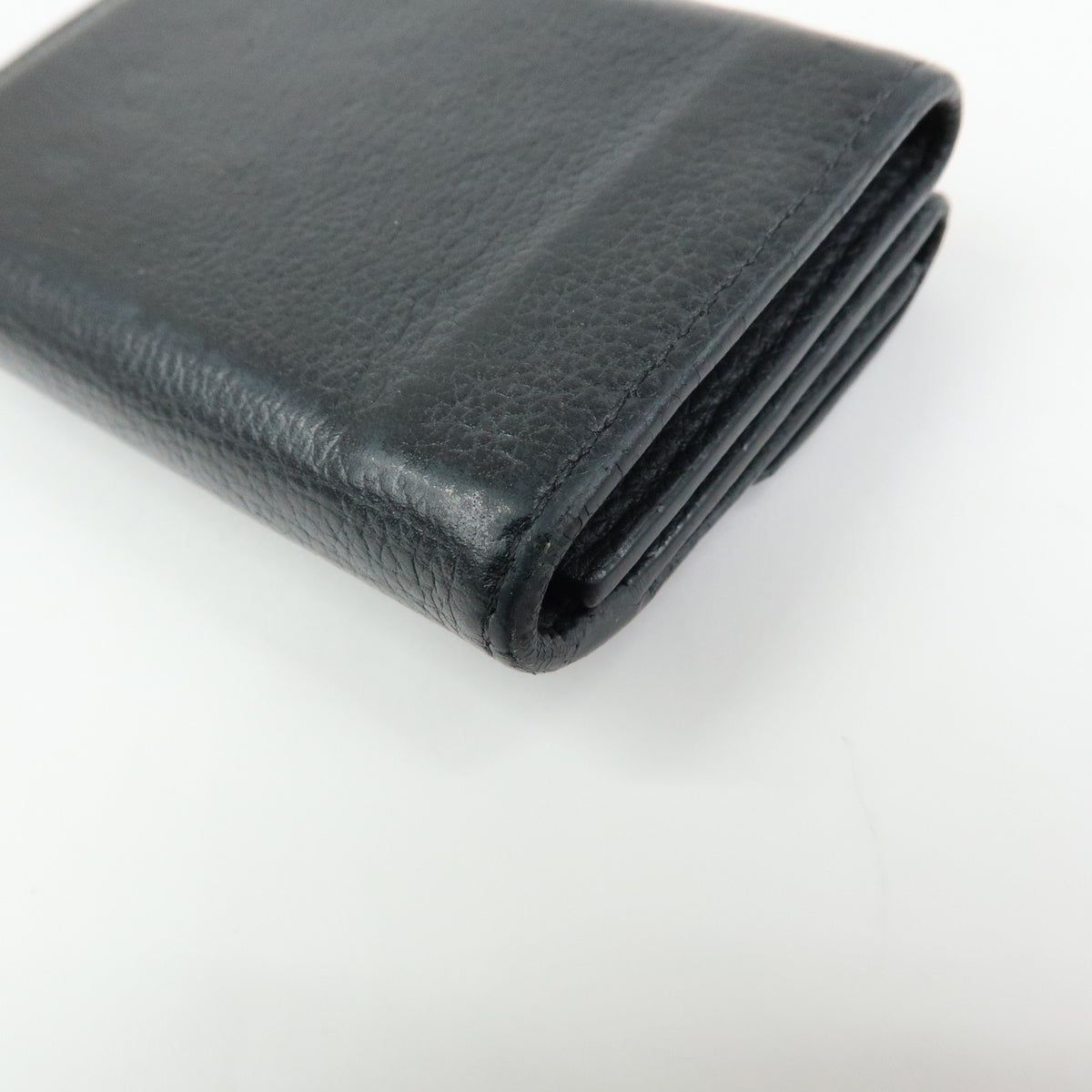 Louis Vuitton Logo Portefeuille Lock Mini Compact Wallet Noir M63921