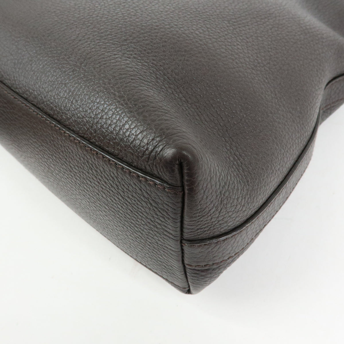 GUCCI Interlocking G Leather Shoulder Bag Hand Bag Dark Brown 339553
