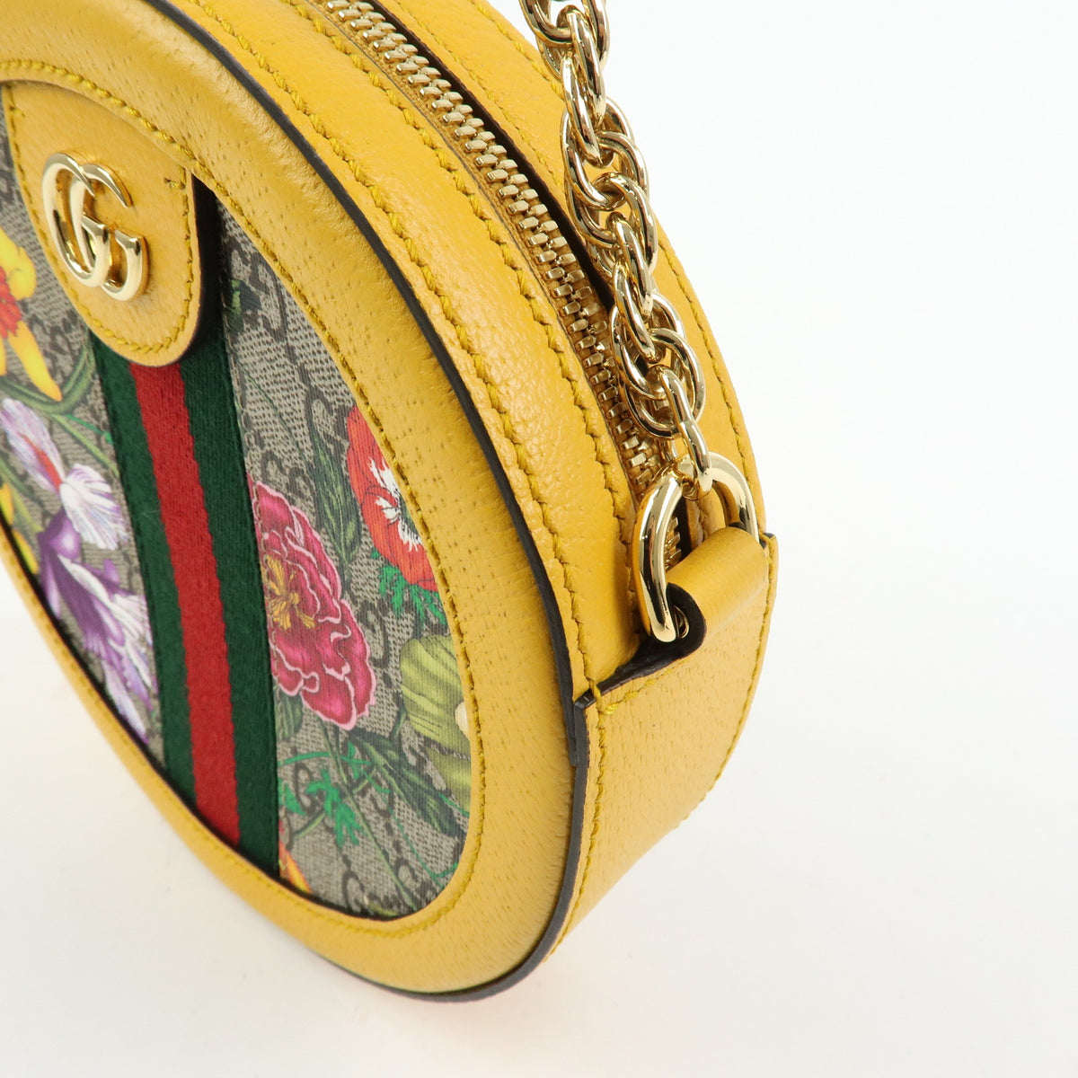 GUCCI Ophidia Sherry Double G Round Mini Chain Shoulder Bag 550618