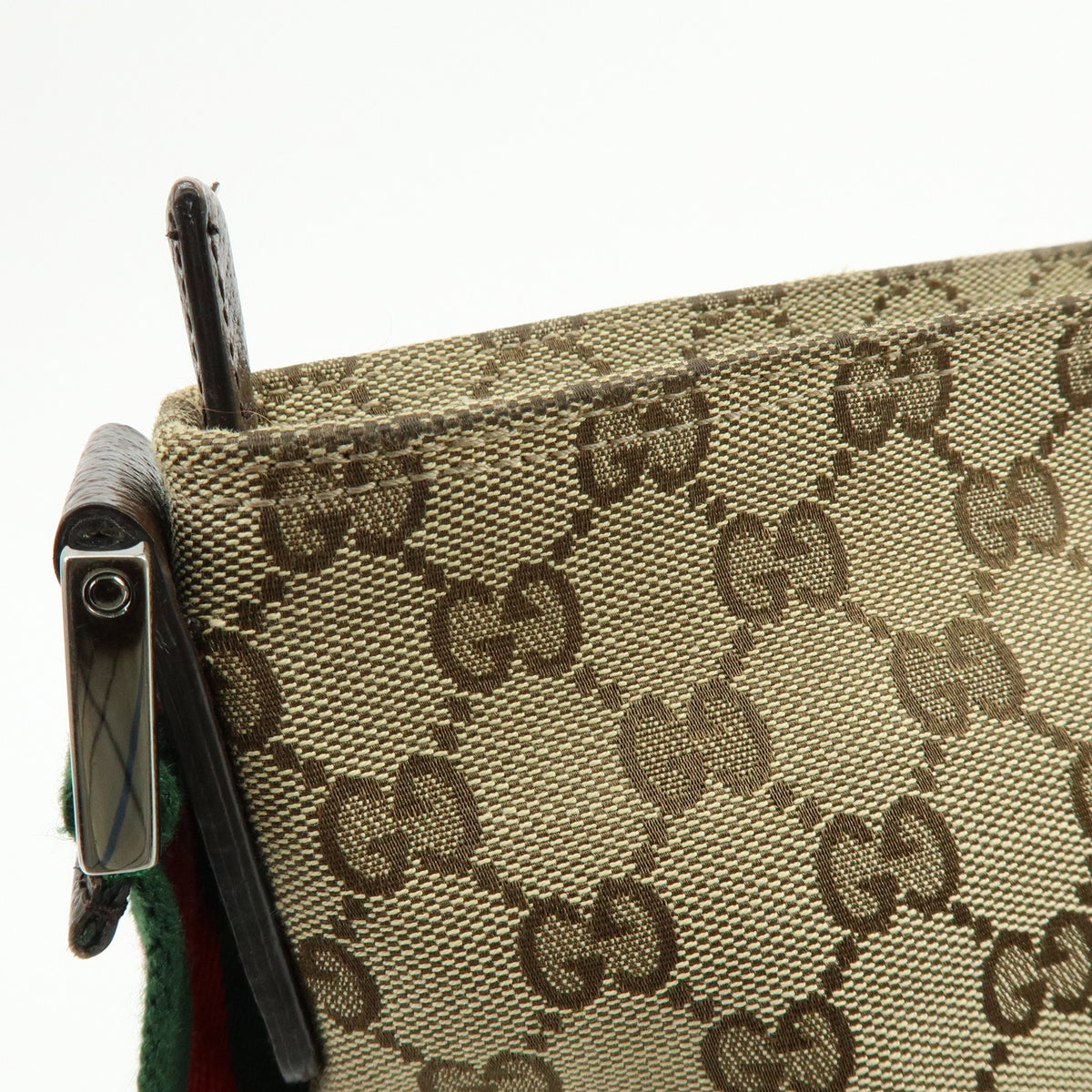 GUCCI Sherry GG Canvas Leather Shoulder Bag Crossbody Bag Beige 189751