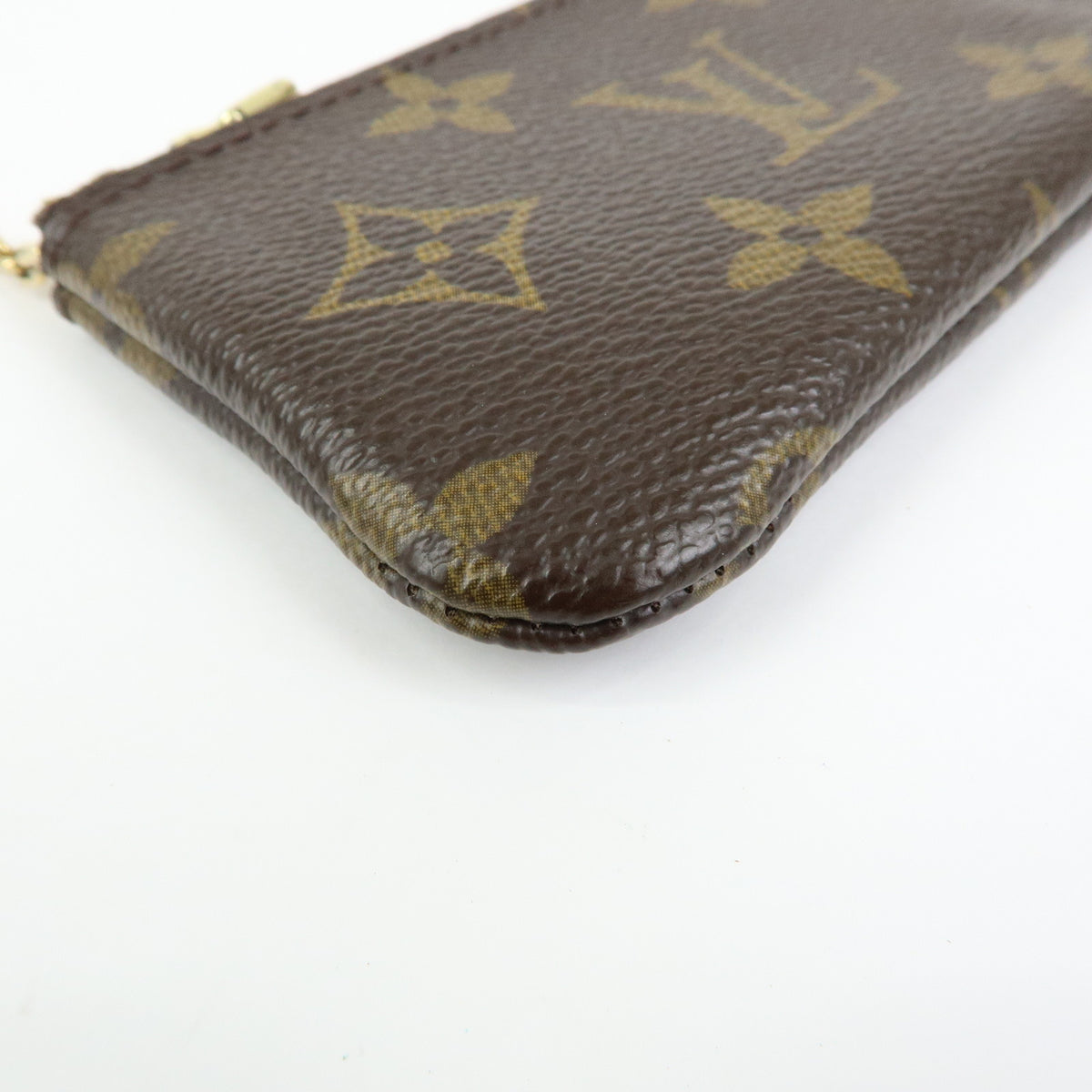 Louis Vuitton Monogram Pochette Cles Coin Case Key Case Brown M62650